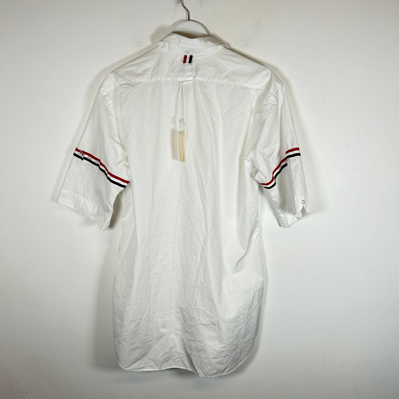 Thom Browne White Stripe Button-Up Shirt Size 5