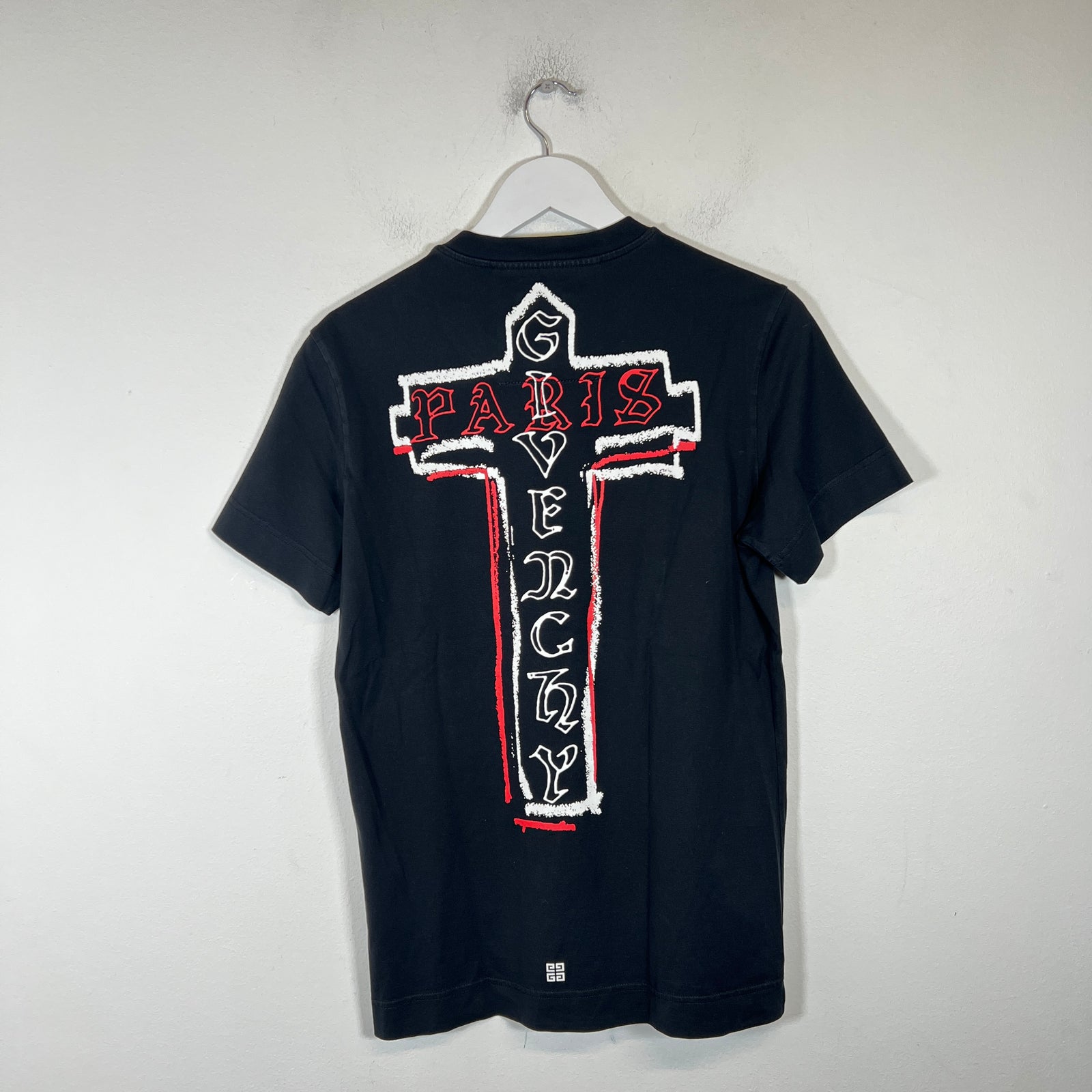 Givenchy Black Paris Cross T-Shirt Size S