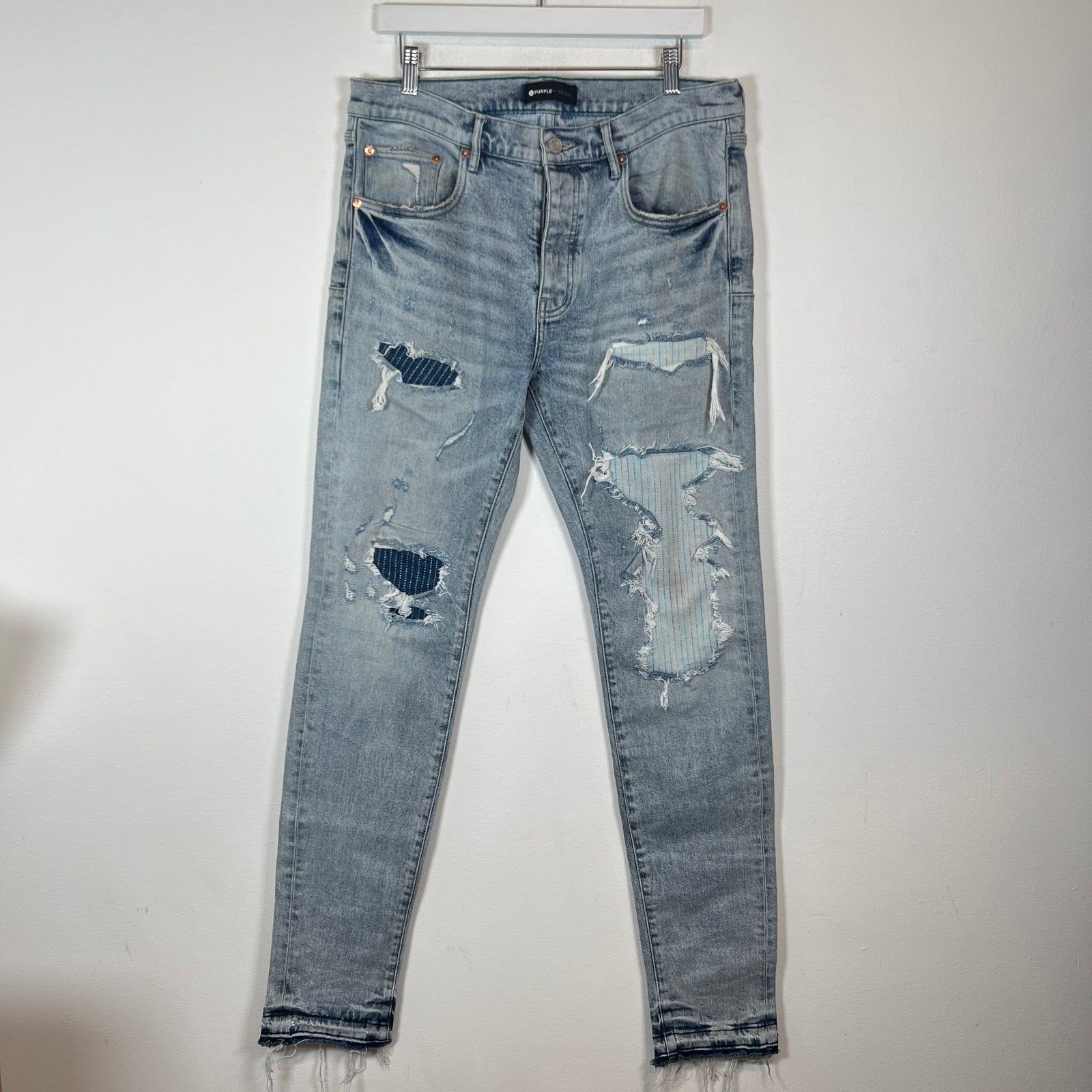 Purple Brand Lightwash Distressed Jeans Size 34