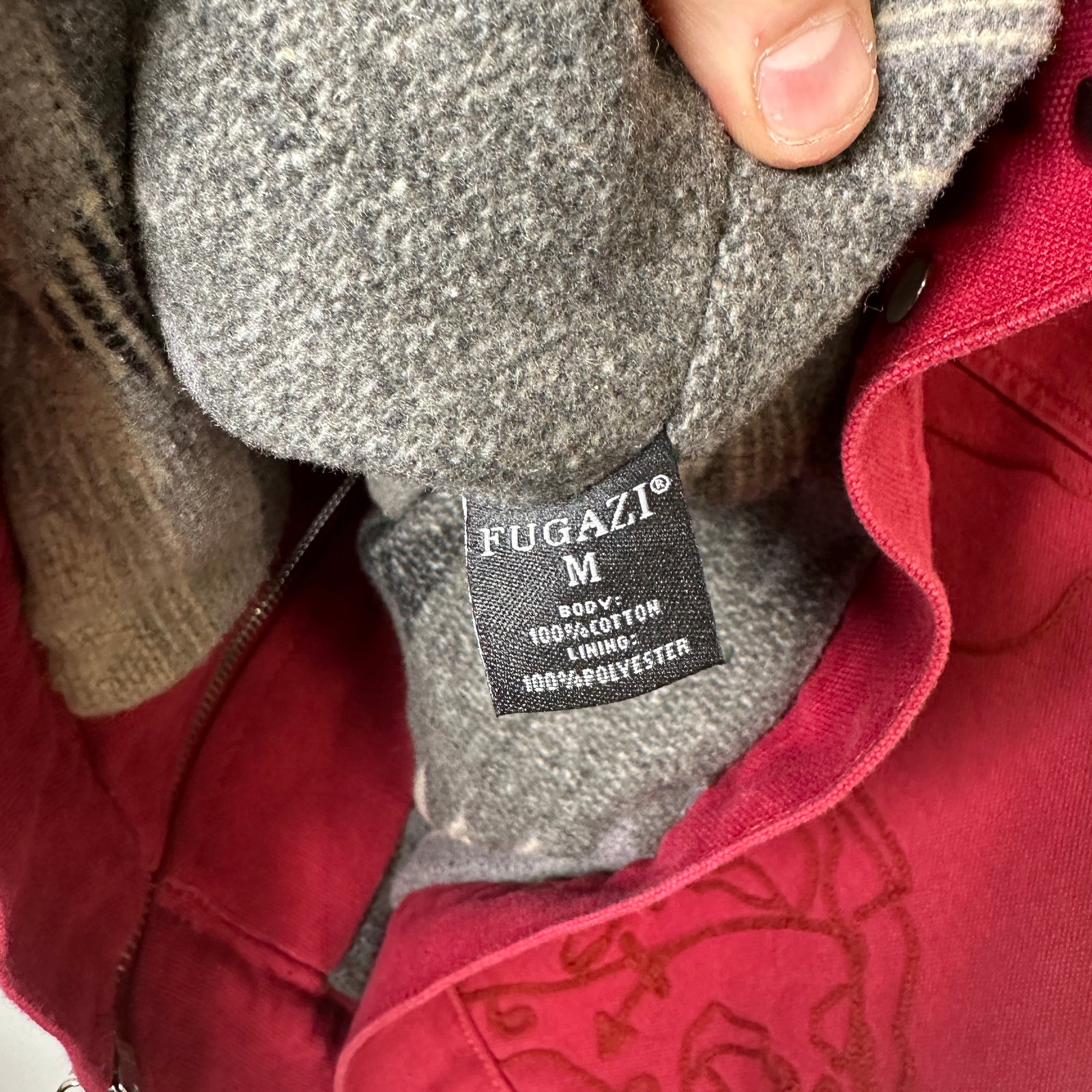Fugazi Red Chainstitch Work Jacket Size Medium