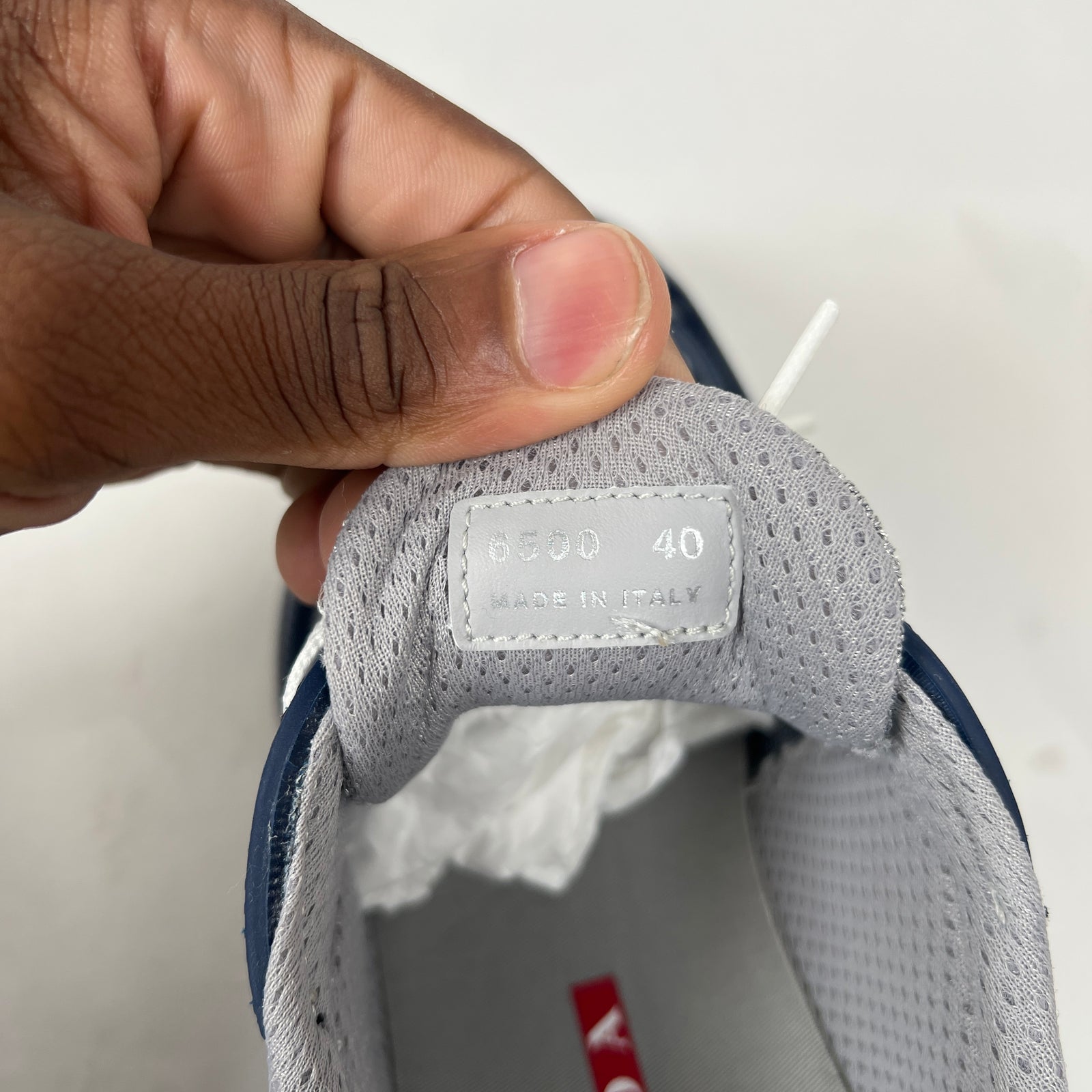 Prada Navy Rubber Cups Size 40