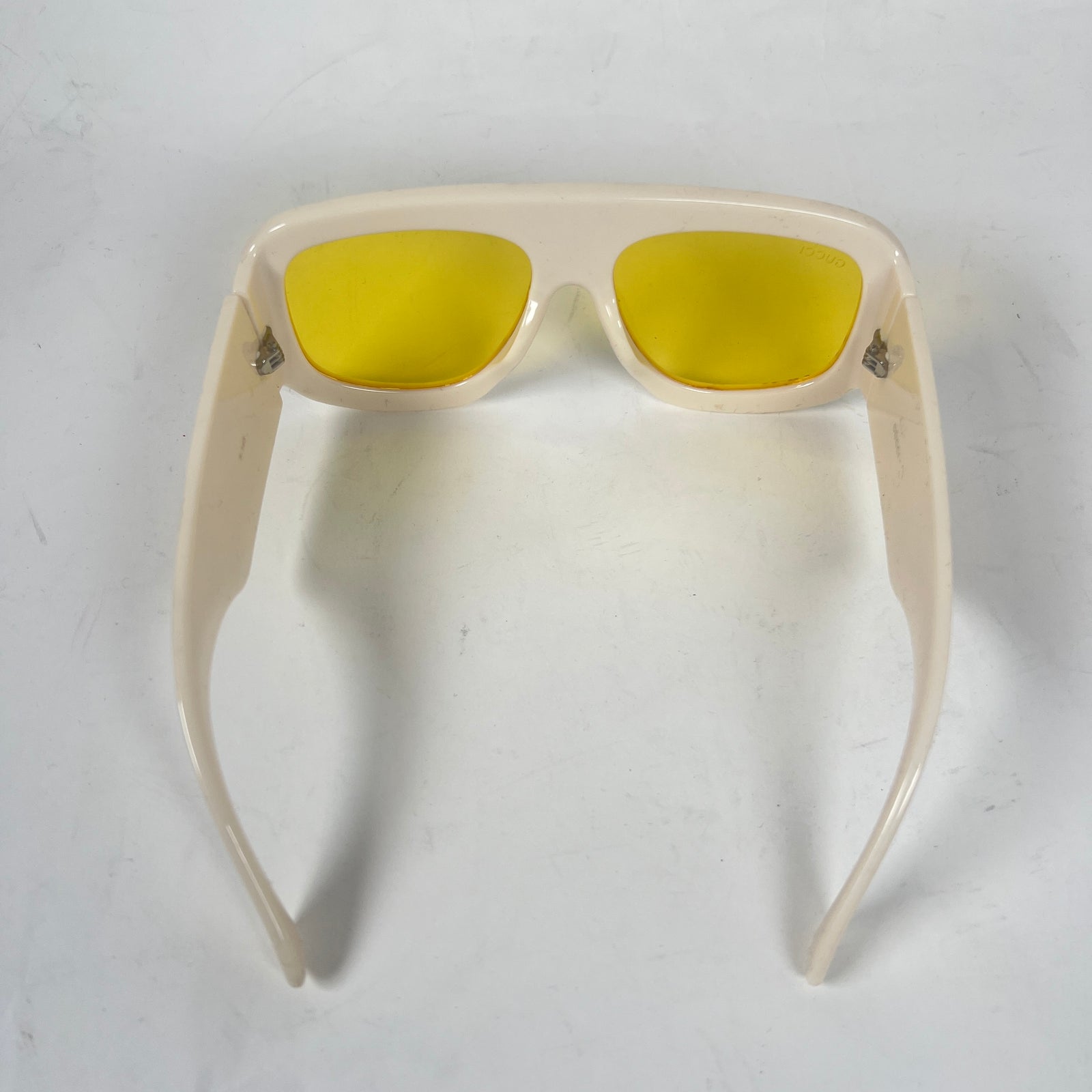 Gucci Ivory GG Monogram Acetate Sunglasses