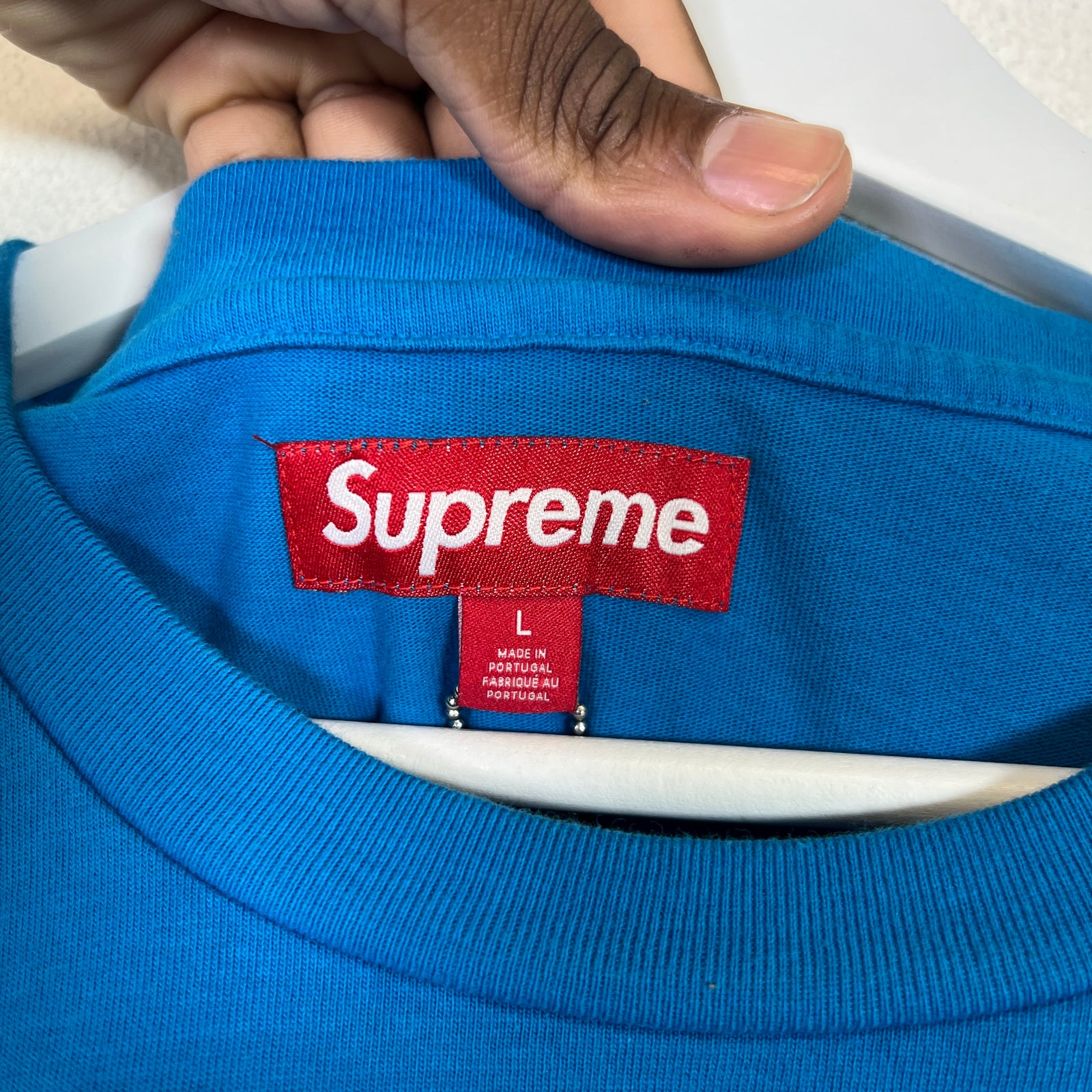 Supreme Blue Mini Box Logo T-Shirt Size L