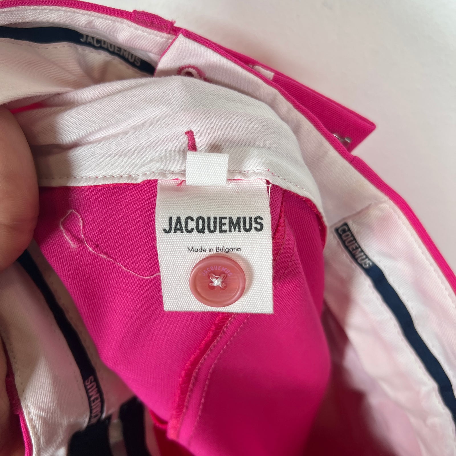 Jacquemus Pink La Papier High Wasted Trousers Size 24