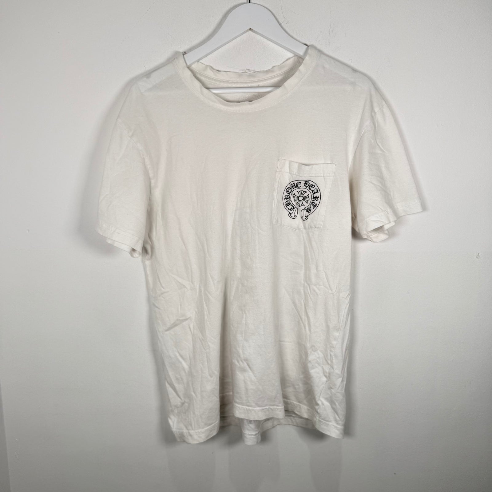 Chrome Hearts White LA Scroll T-Shirt Size M