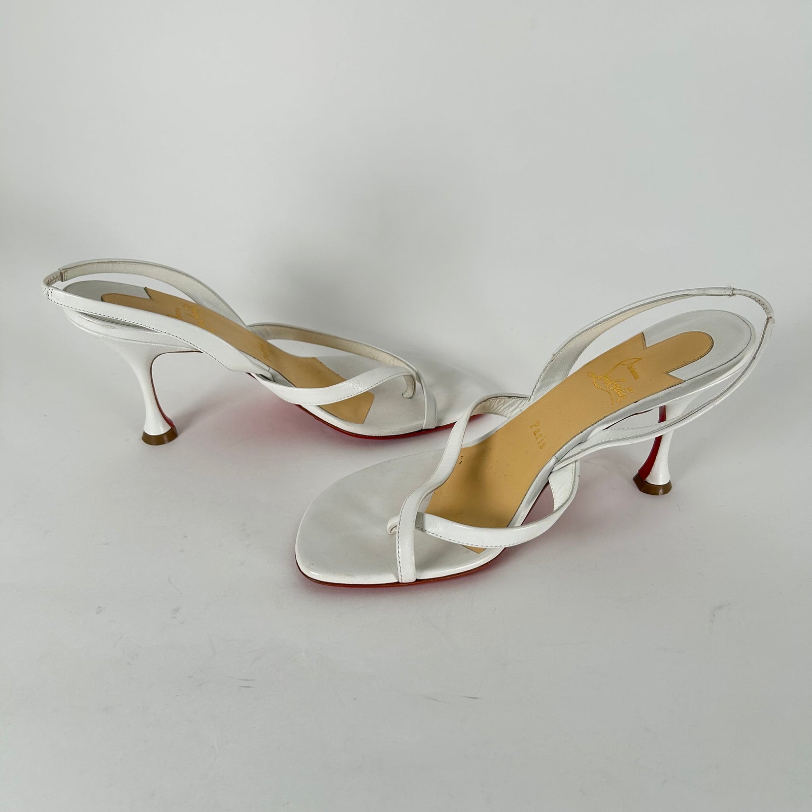Christian Louboutin Kid Taralita 85 Thong Sandals Size 39.5