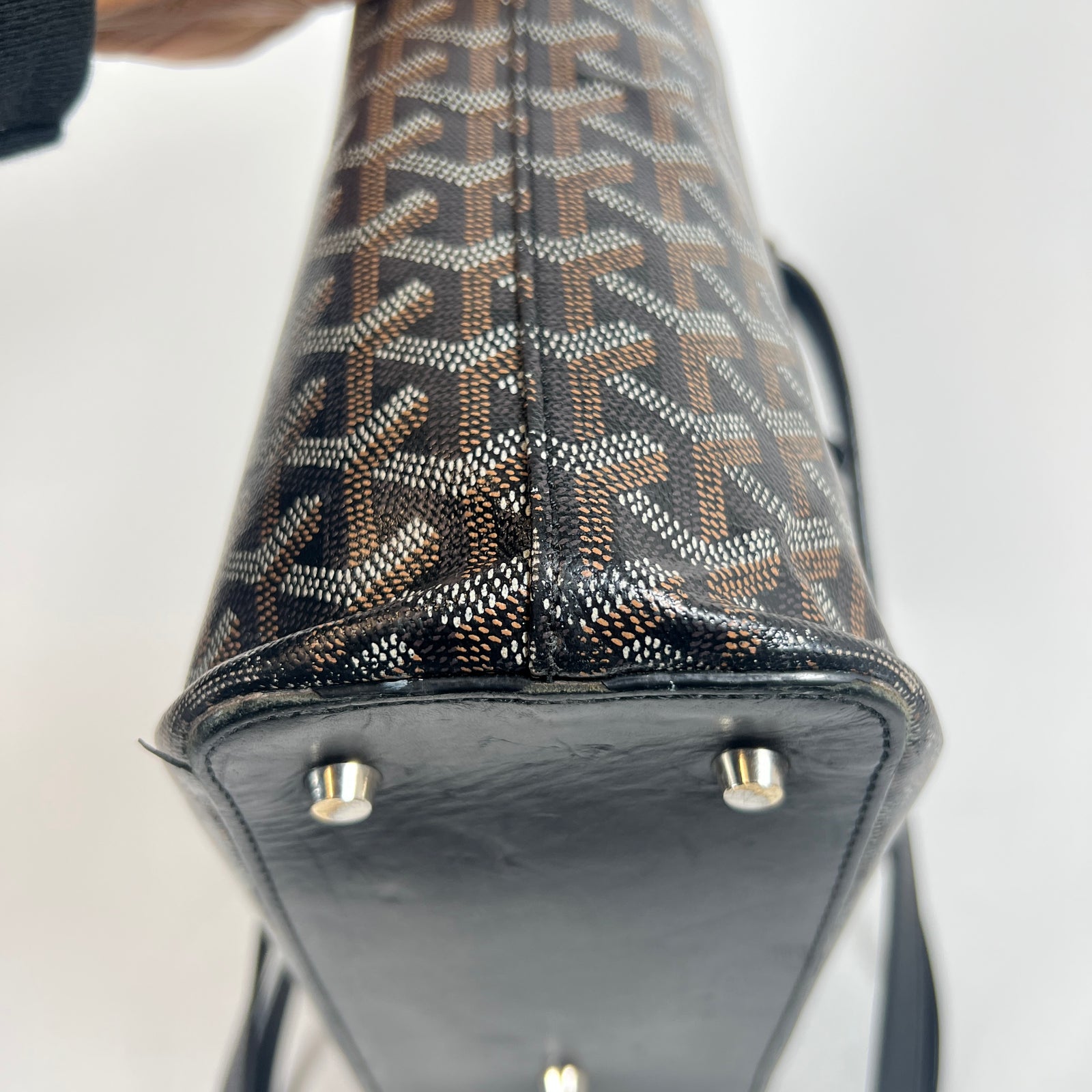 Goyard Black Goyardine Marie Galante MM Tote Bag
