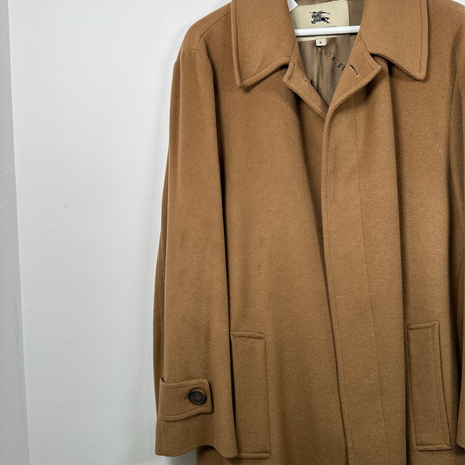 Burberry Cashmere Khaki Trench Coat Size M