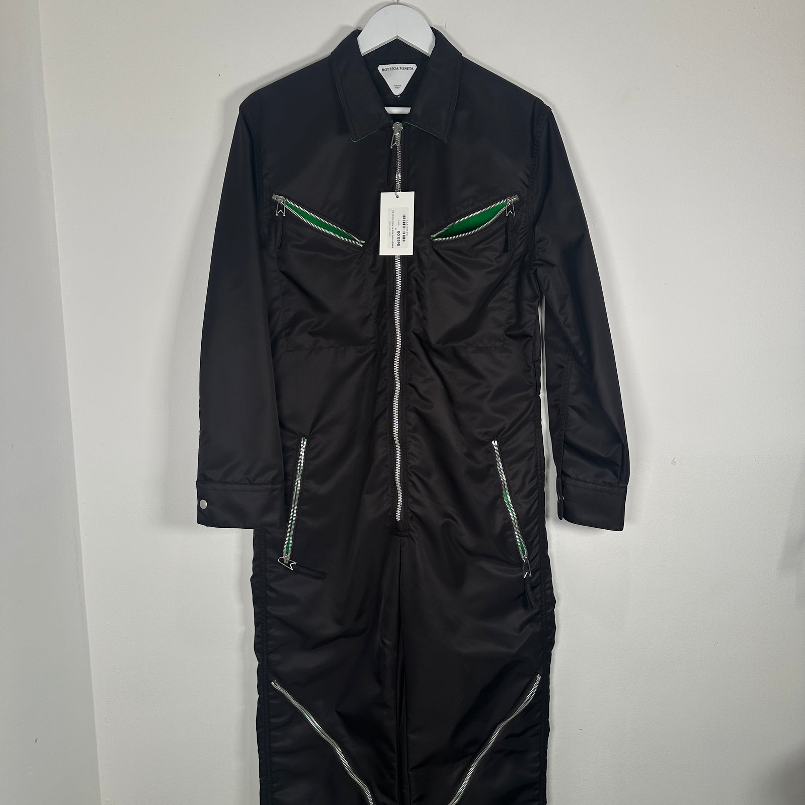 Bottega Veneta Multi-Zip Nylon Overalls Size M