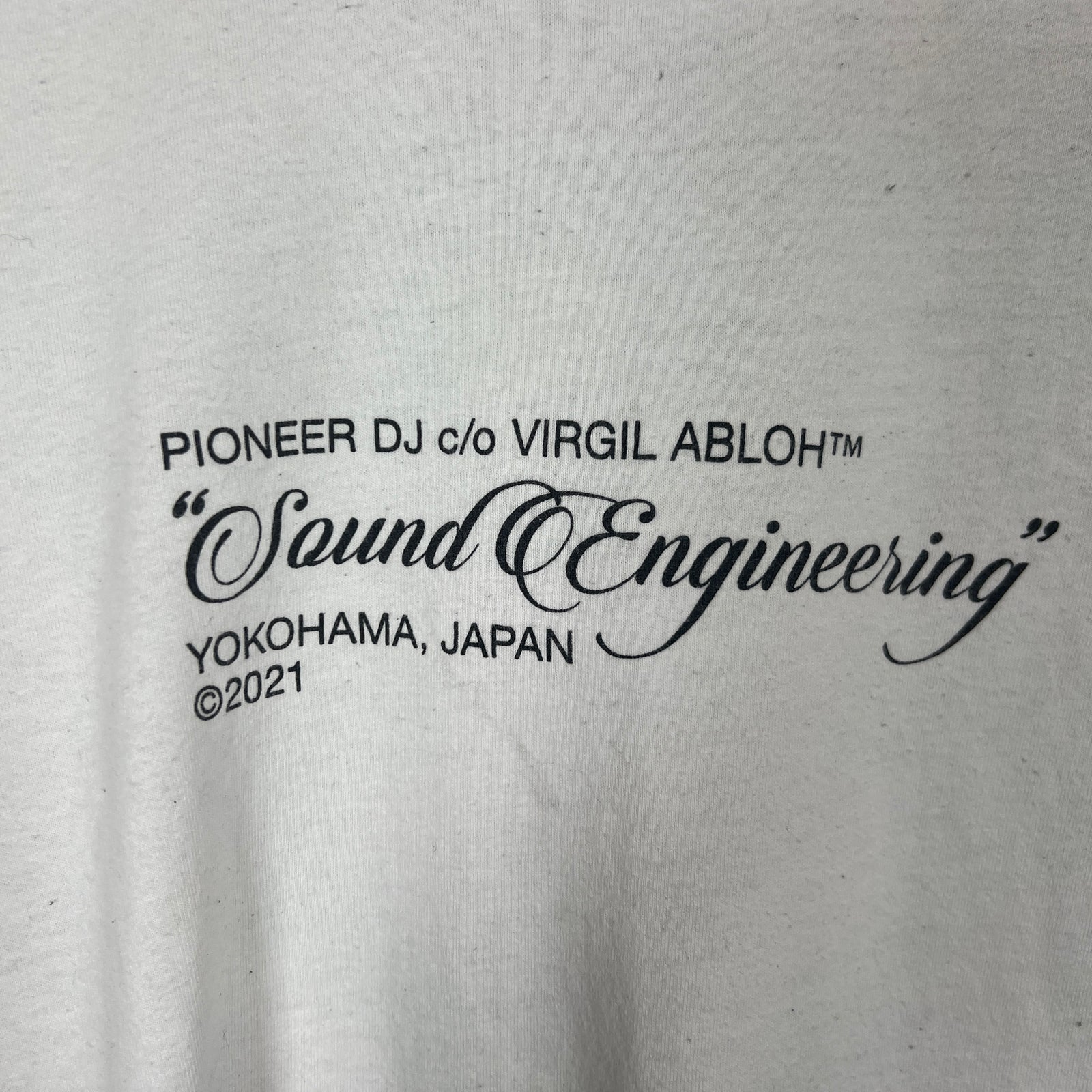 Off-White Sound Engineering White T-Shirt Size S