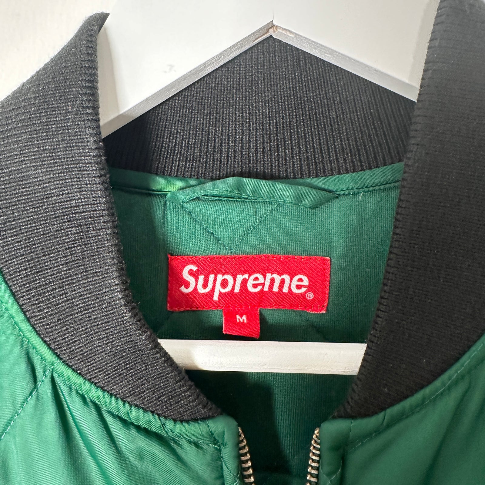 Supreme Sequin Patch Quilted Bomber Jacket Size M
