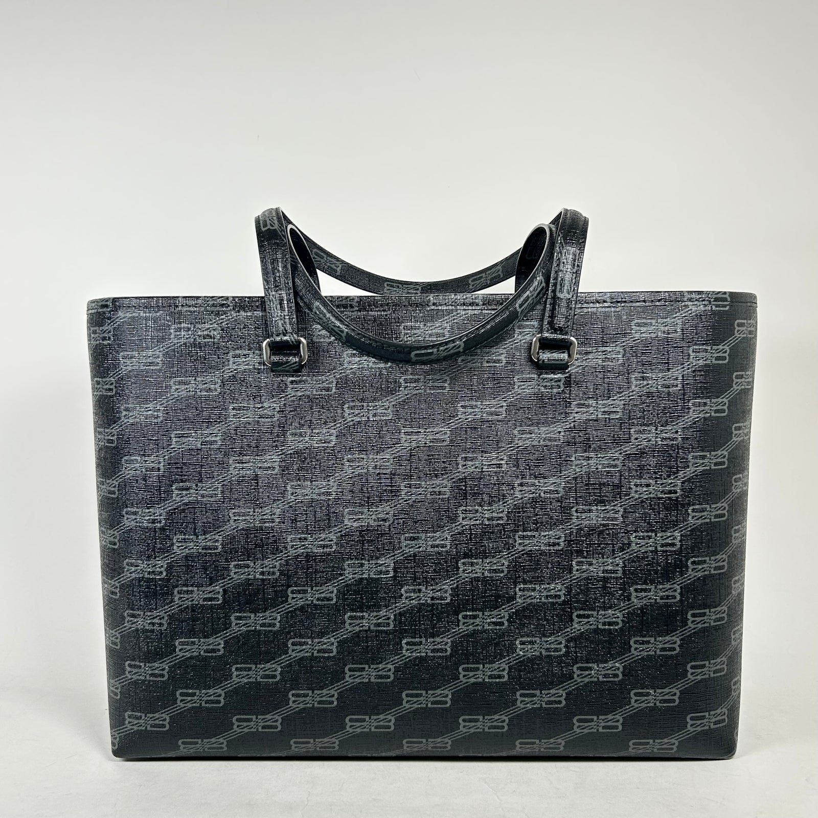Balenciaga Black BB Monogram Tote Bag