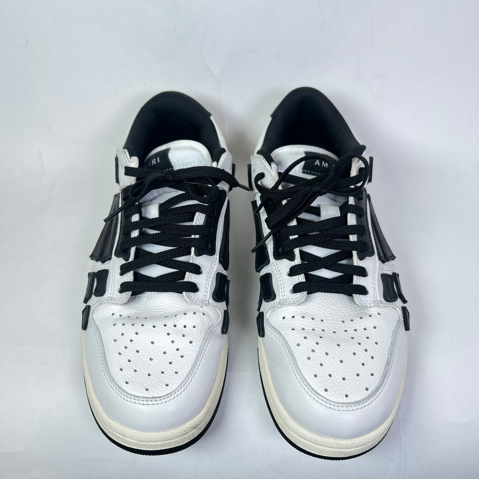 Amiri White/Black Skel Low-Top Sneaker Size 45