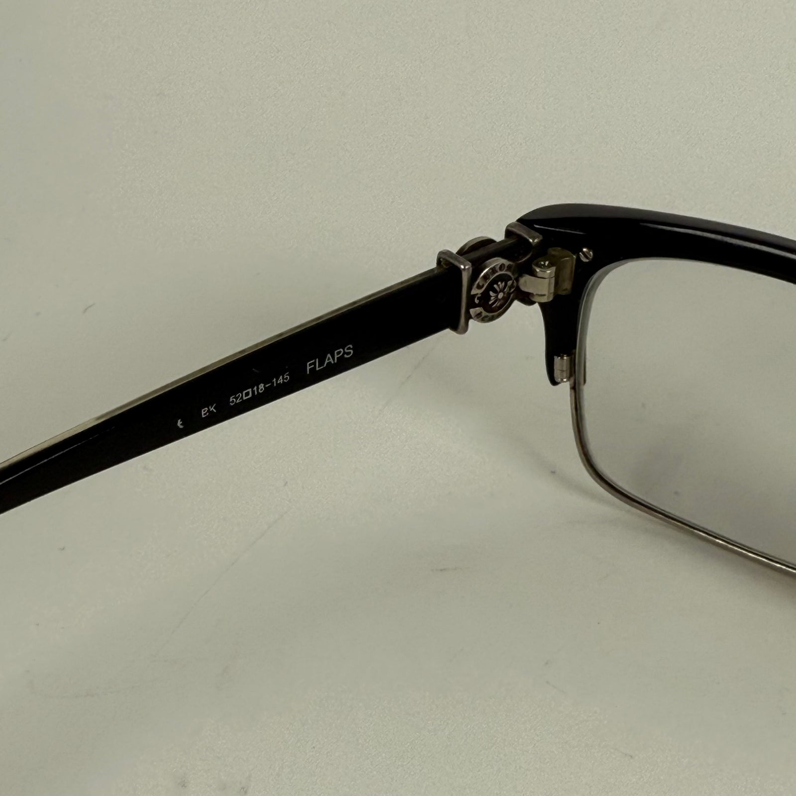 Chrome Hearts Black 'Flaps' Glasses