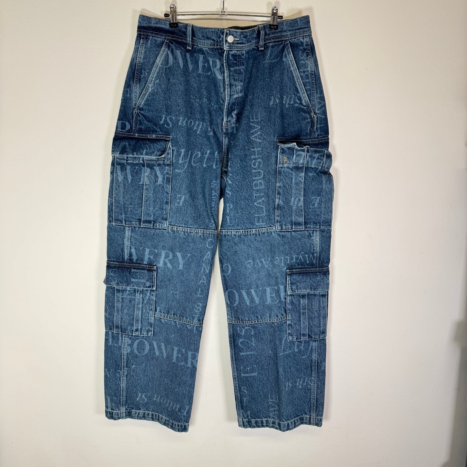 Supreme x Martine Rose Blue Cargo Denim Jeans Size 36
