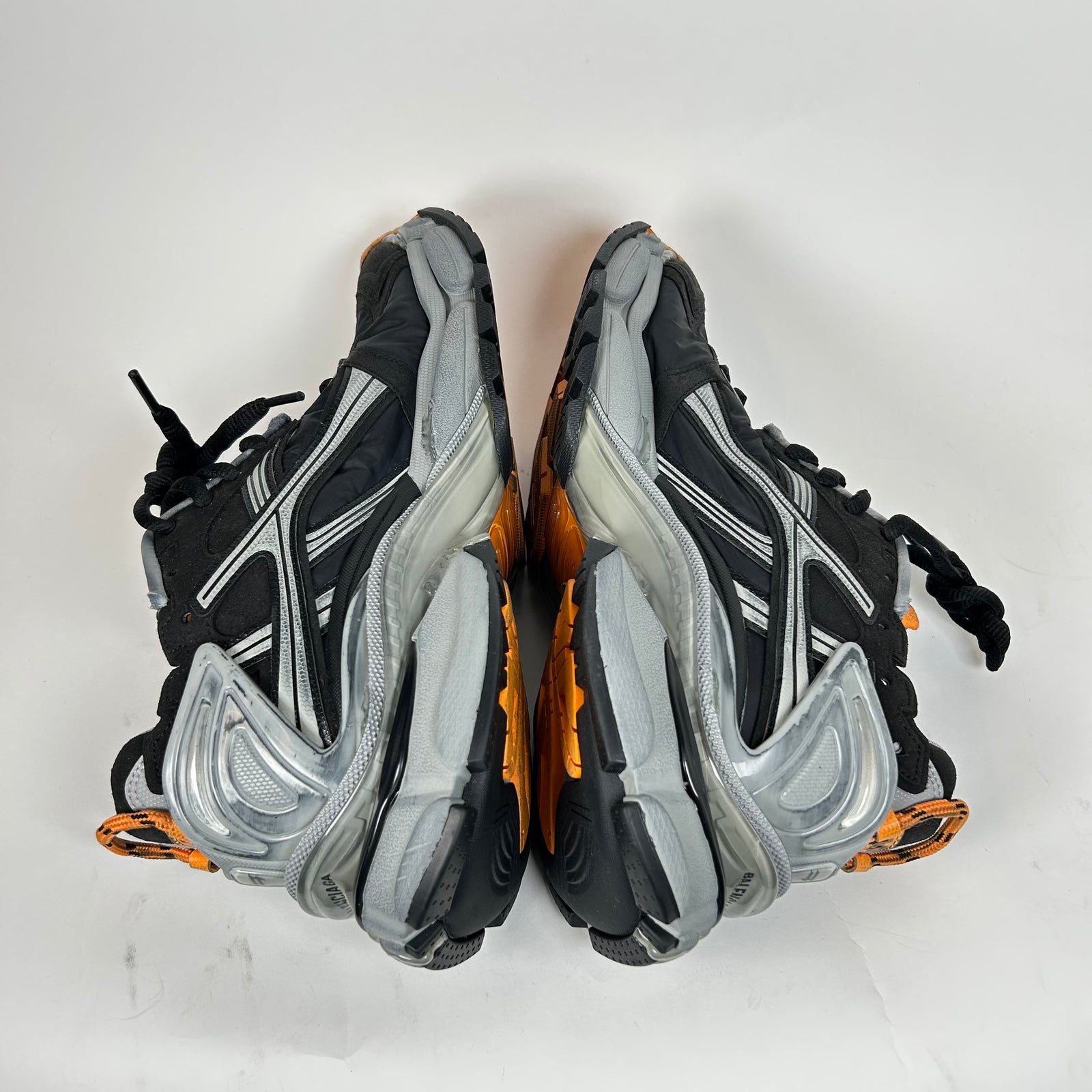 Balenciaga Black/Orange Nylon Runner Size 44