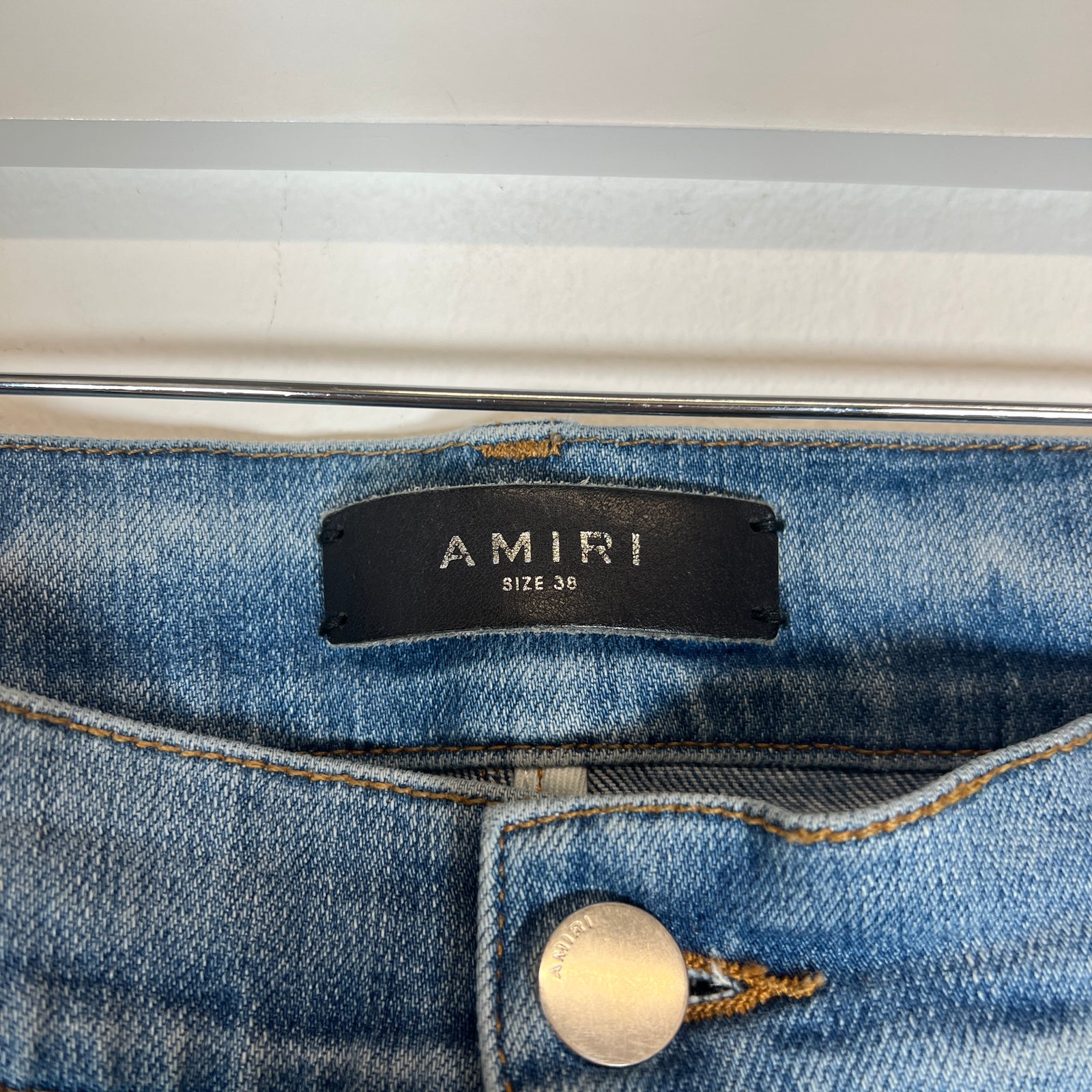 Amiri Silk PJ Thrasher Lightwash Jeans Size 38