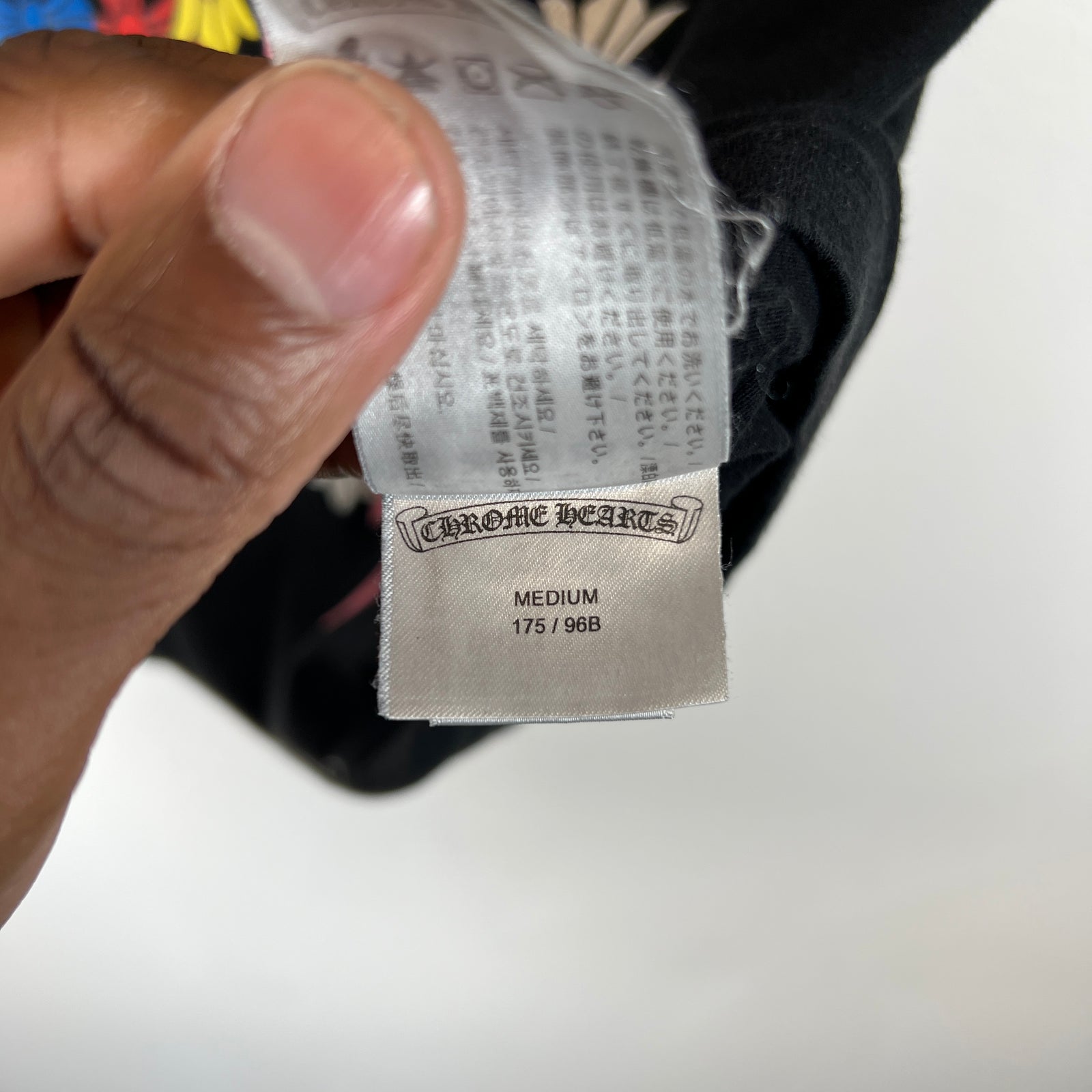 Chrome Hearts Black Multi Color Cemetery Logo T-Shirt Size M