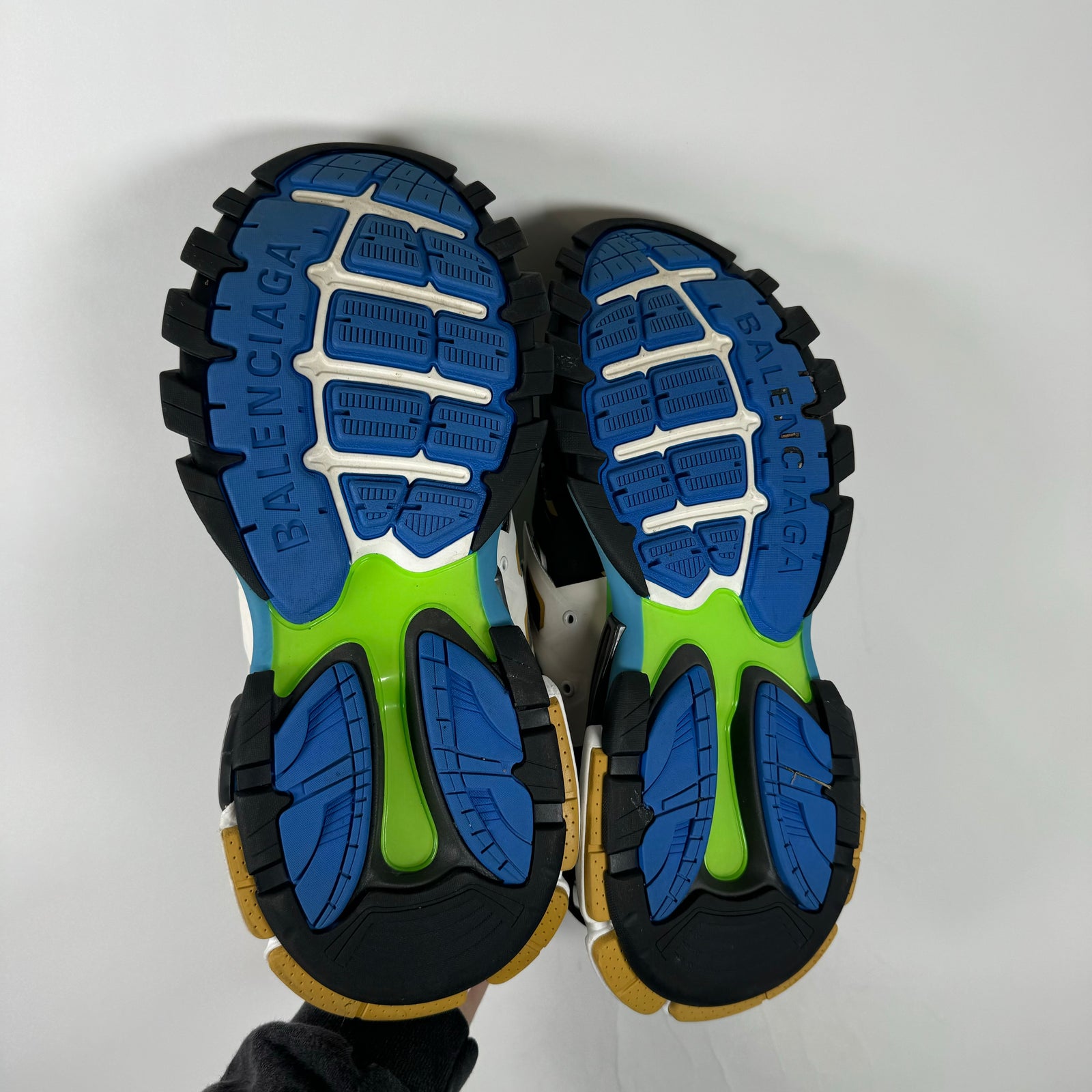 Balenciaga Green/Blue Track Sneakers Size 45