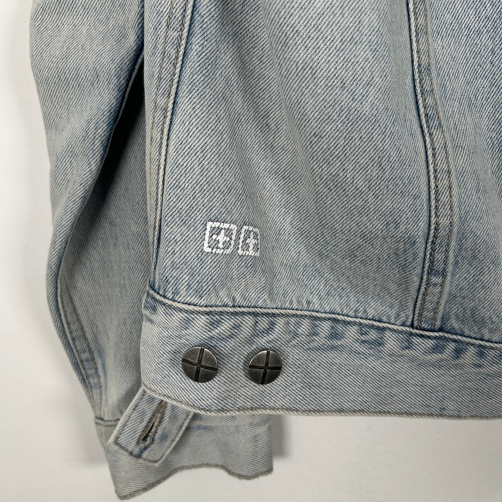 Ksubi Blue Rhinestone Denim Jacket Size S