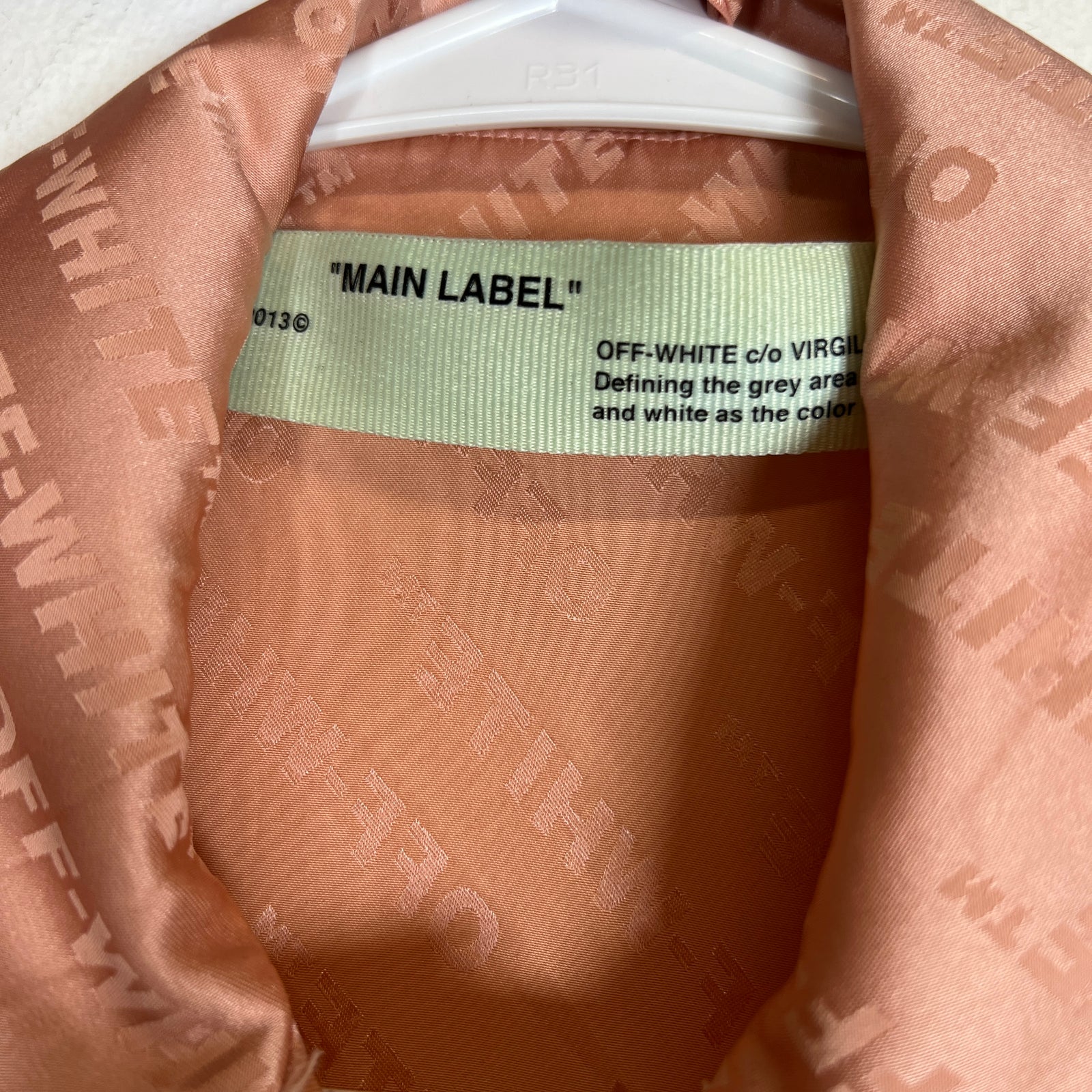 Off-White Pink Silk Button Up Size 40