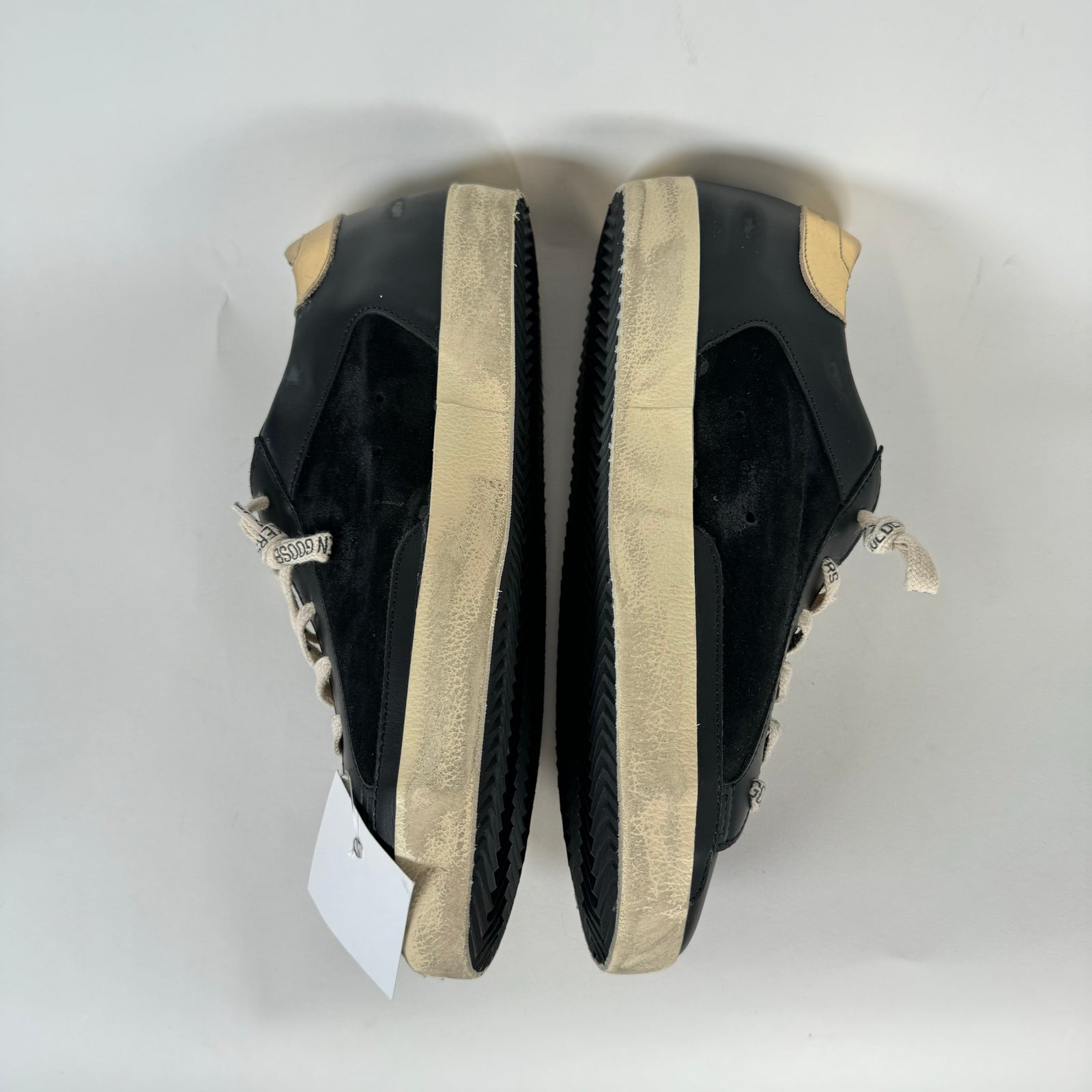 Golden Goose Black Superstar Leather Sneakers Size 41
