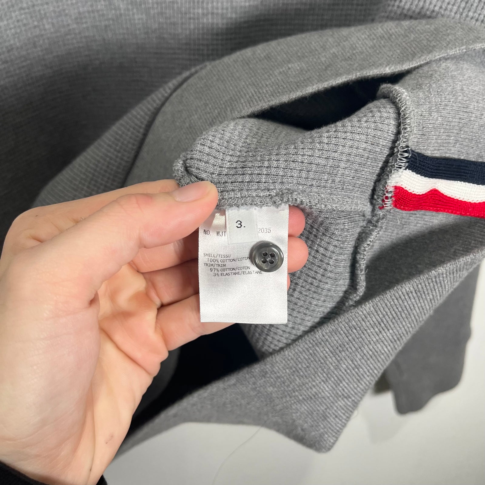 Thom Browne Waffle Knit Crewneck Size 3