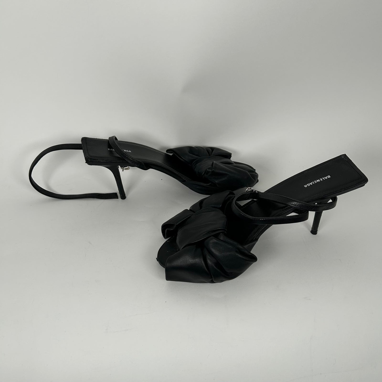 Balenciaga Black Knife Bow Heels Size 39