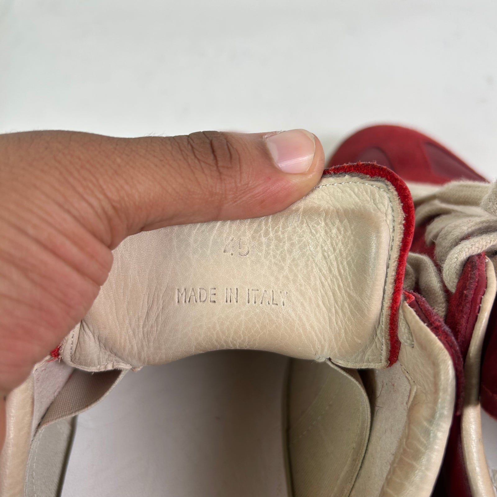 Maison Margiela Burgundy Red Replica Gats Size 45