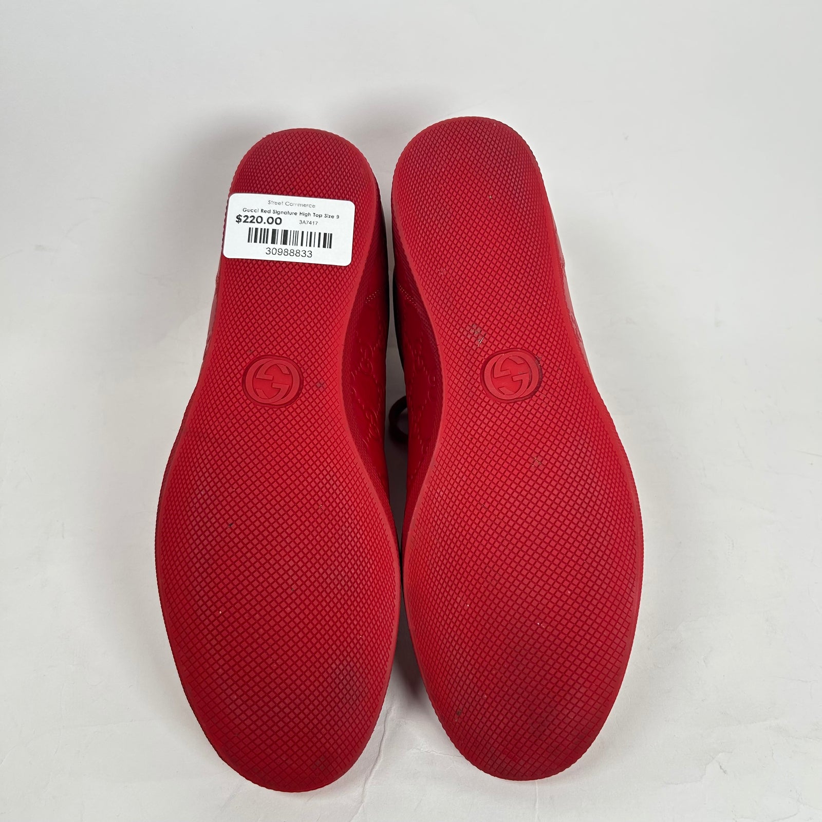 Gucci Red Signature High Top Size 9