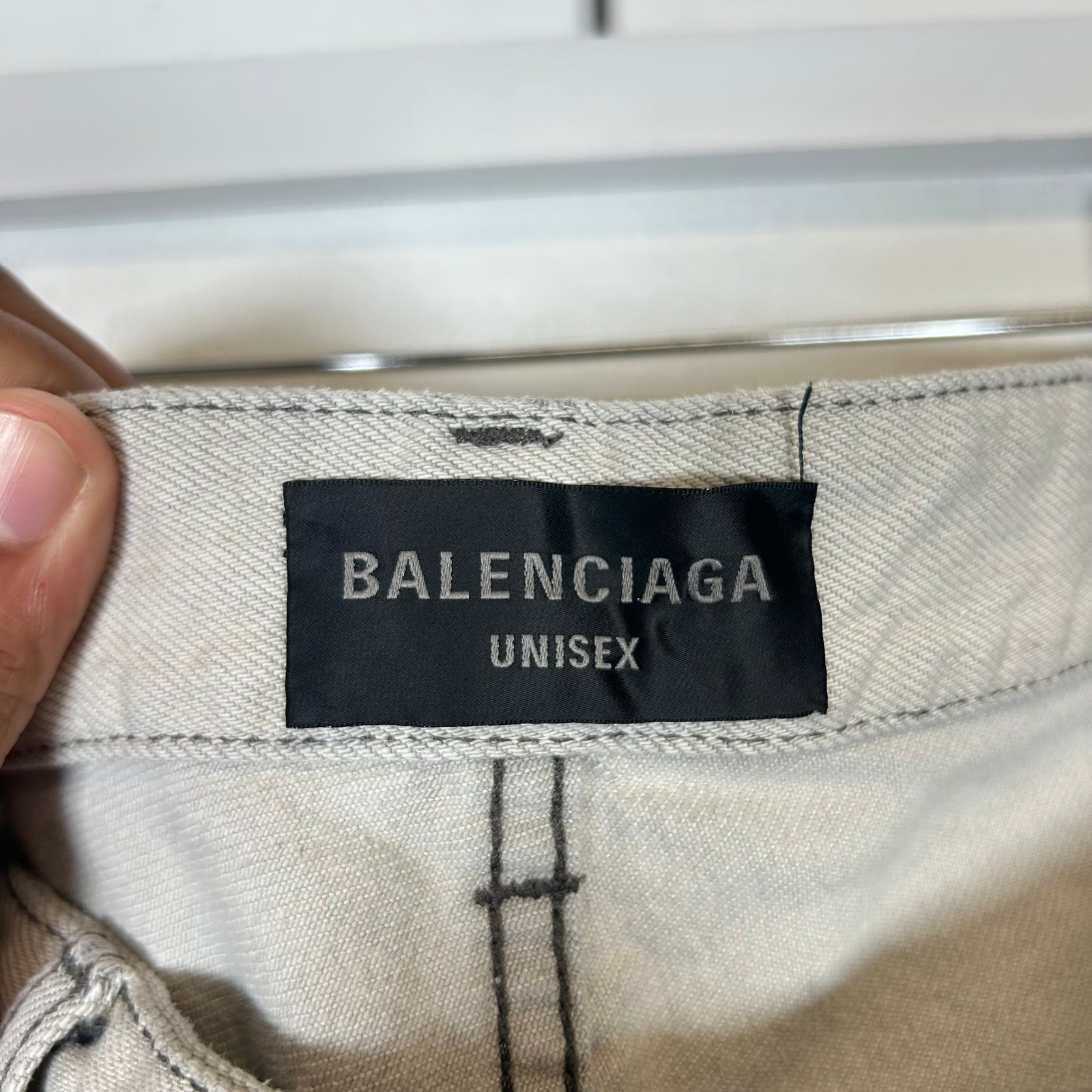 Balenciaga White Graffiti Jeans Size M