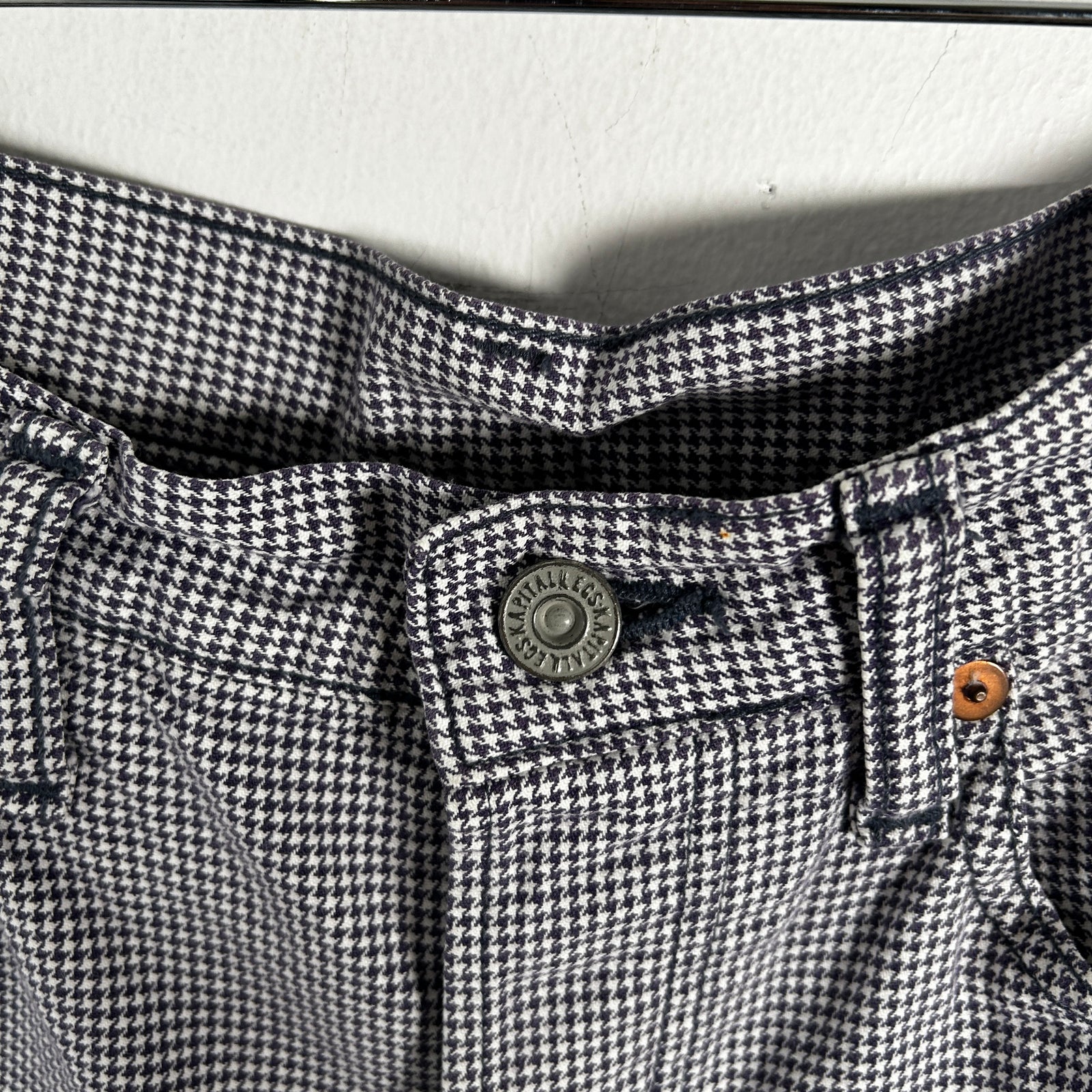 Kapital Blue Houndstooth Shorts Size 36
