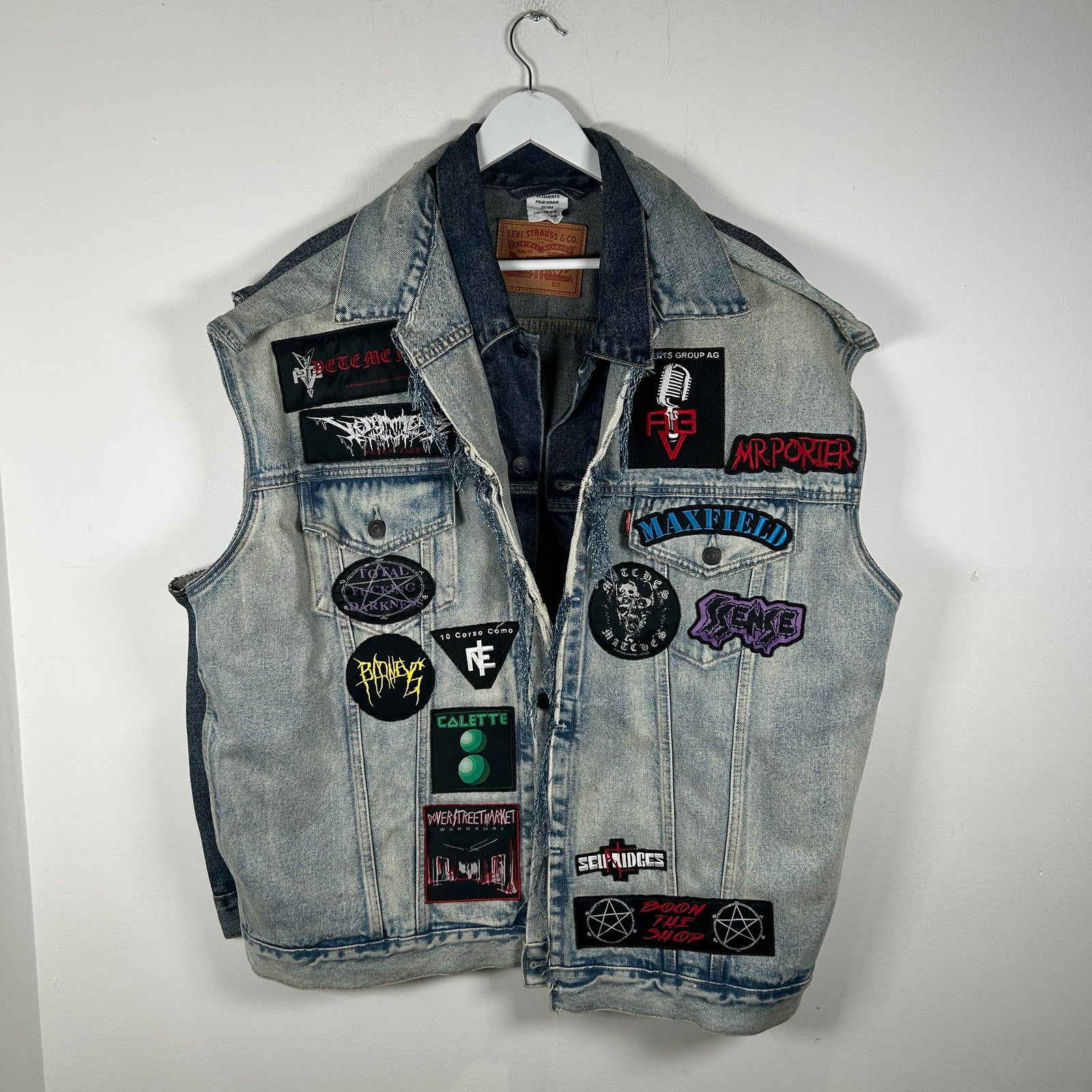 Vetements x Levis AW17 Double Trash Oversized Denim Vest Size S