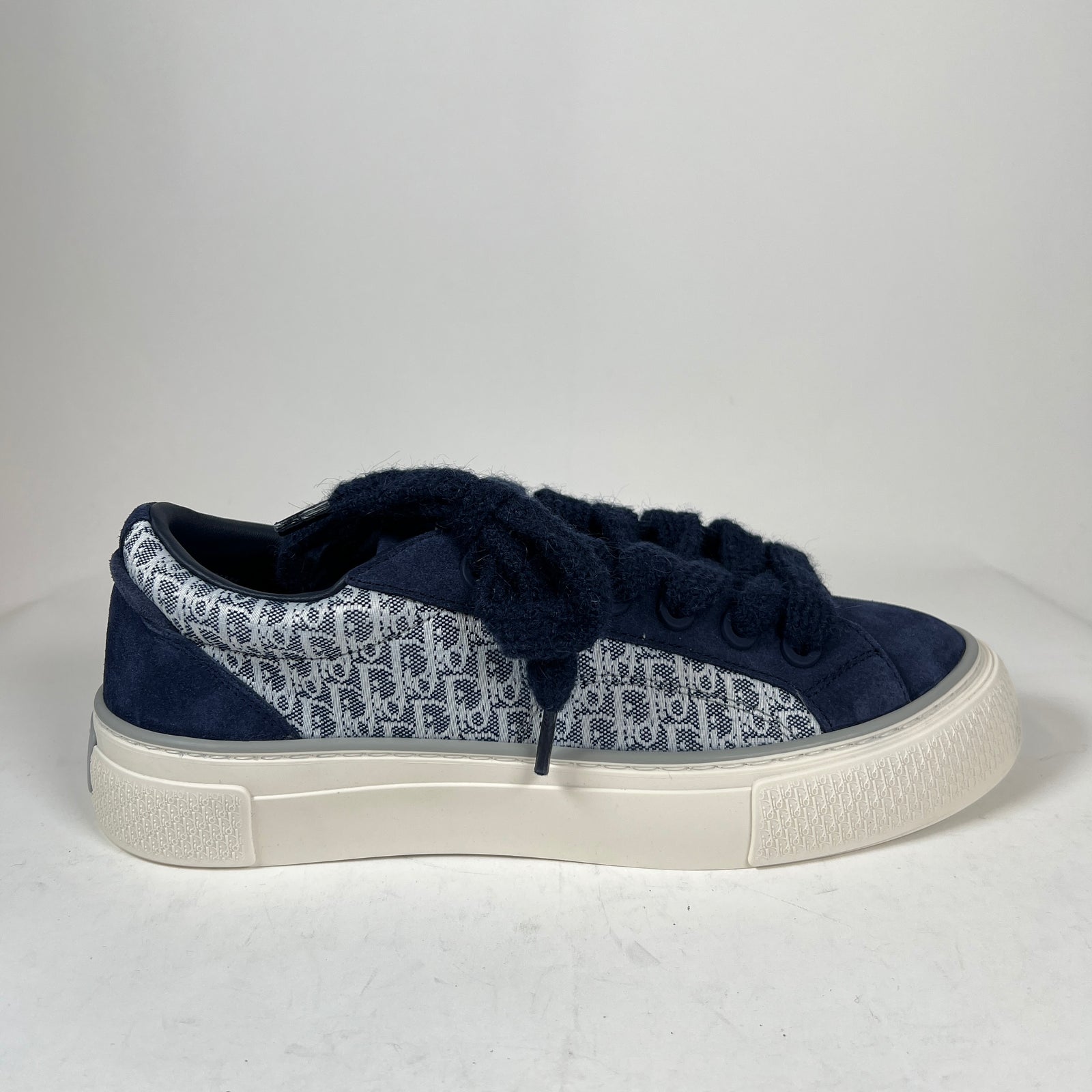 Dior B33 Blue Oblique Suede Sneaker Size 42
