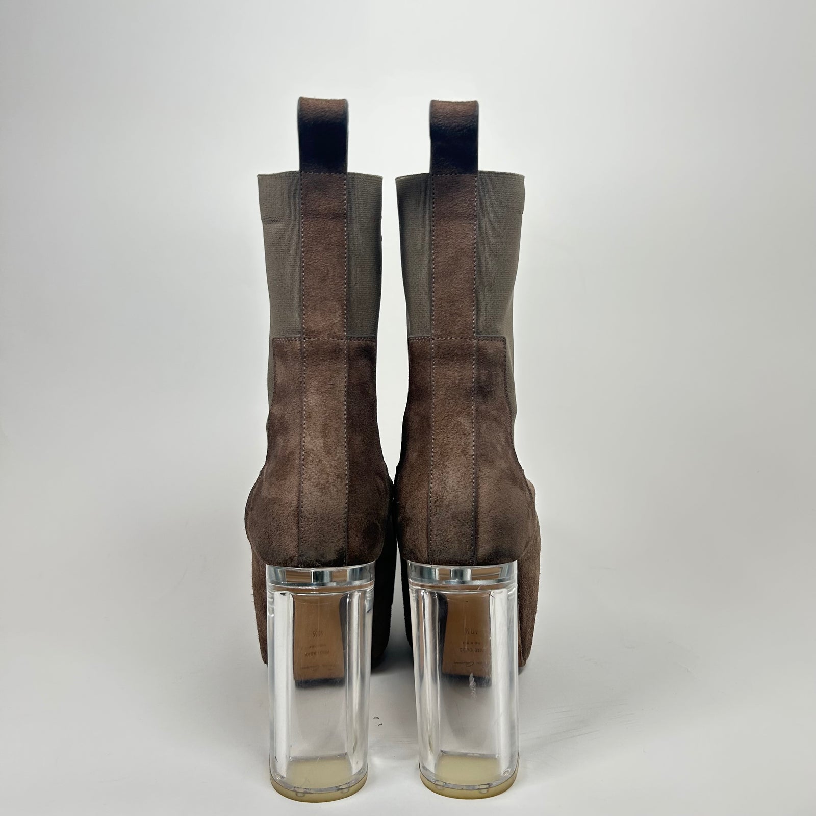 Rick Owens Dust Suede Kiss Heels Size 40.5