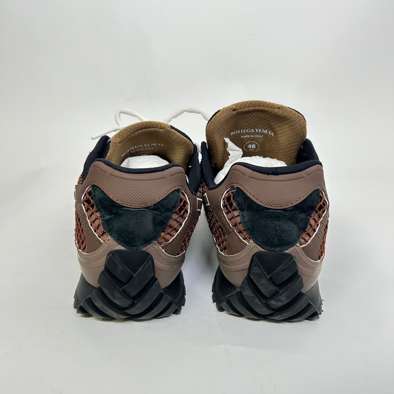 Bottega Veneta Pinecone ‘Star Anise’ Suede Orbit Sneakers Size 46