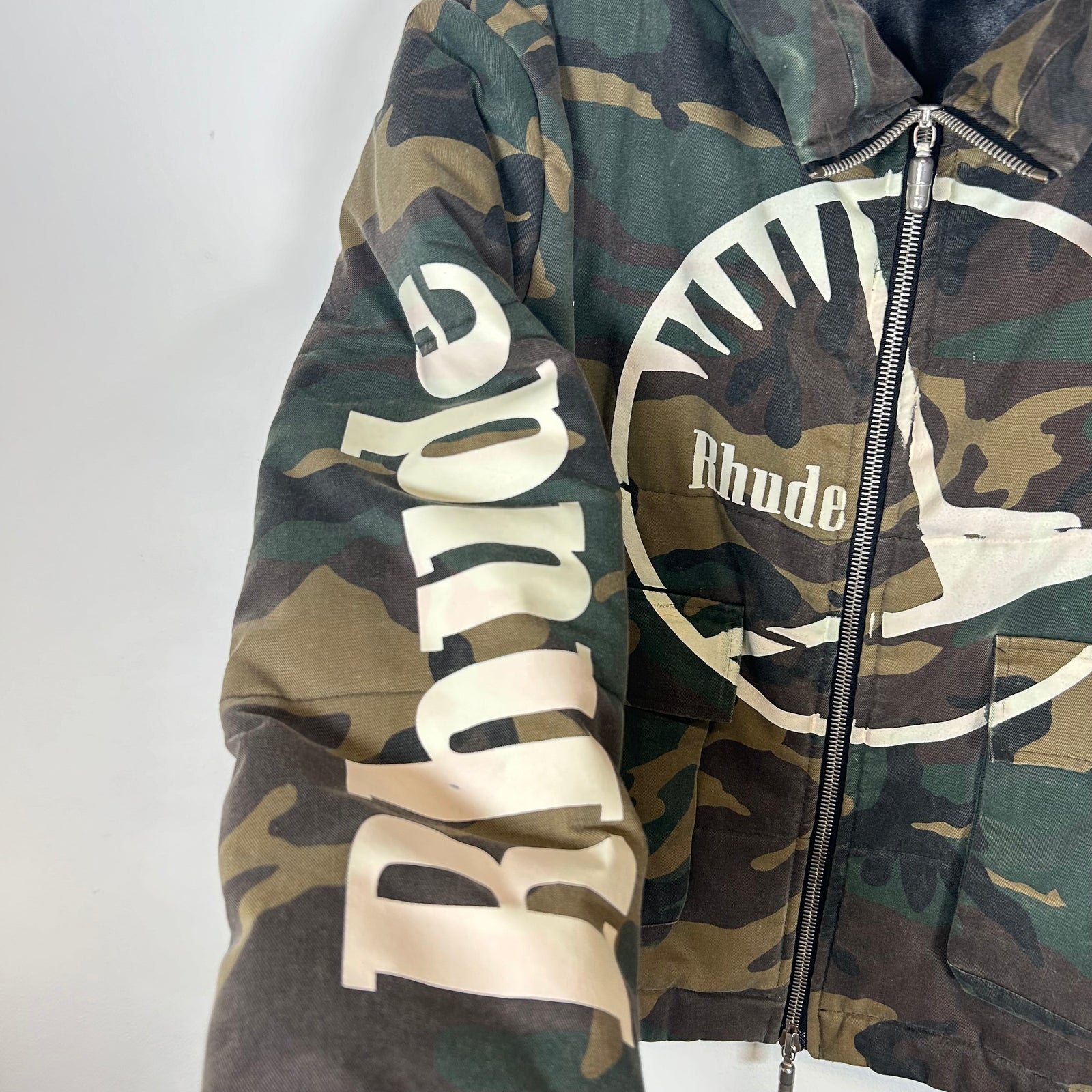 Rhude Collage Camo Puffer Jacket Size M