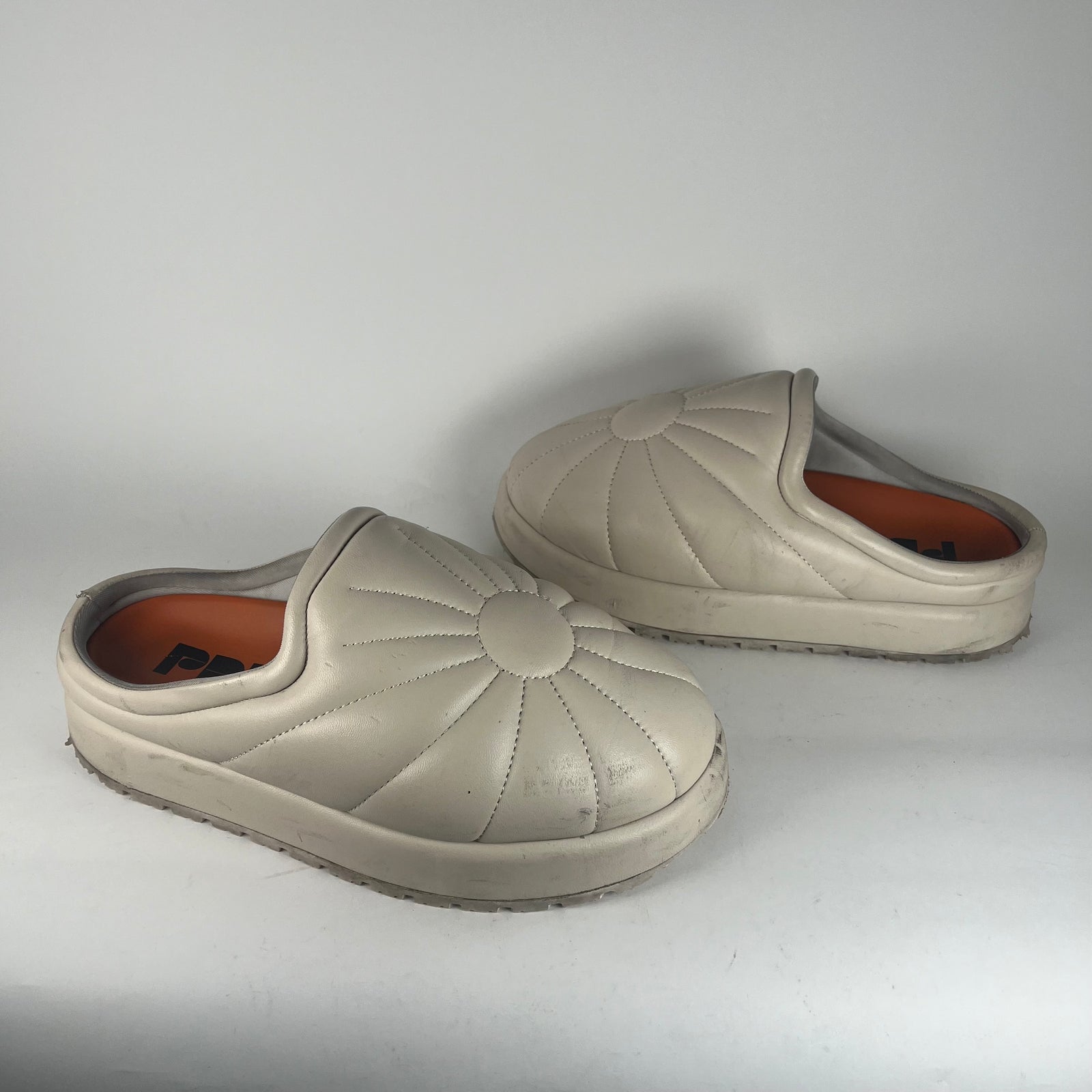 PDF Tan Uranus Leather Slides Size 10.5