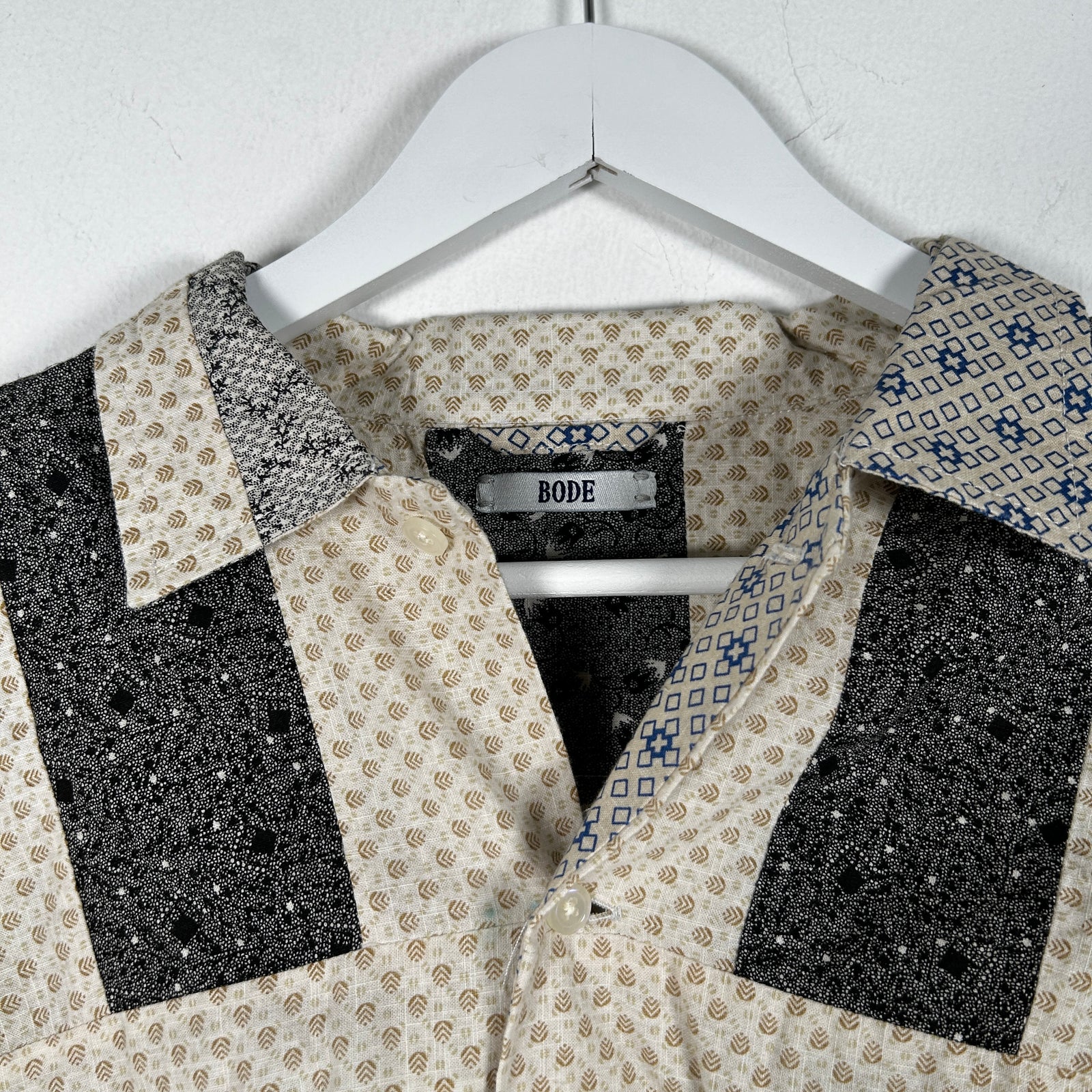 Bode Flower Patchwork Button-Up Shirt Size XL/XXL