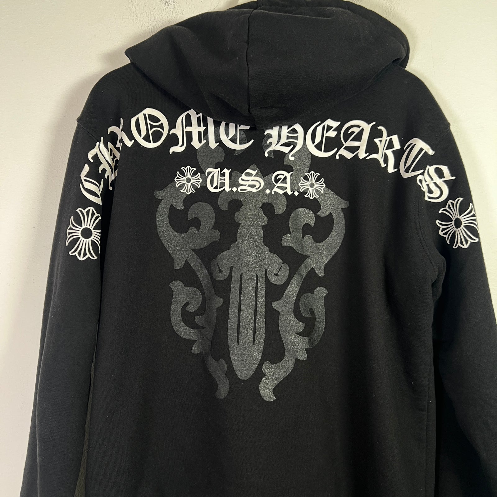 Chrome Hearts USA Dagger Thermal Zip-Up Hoodie