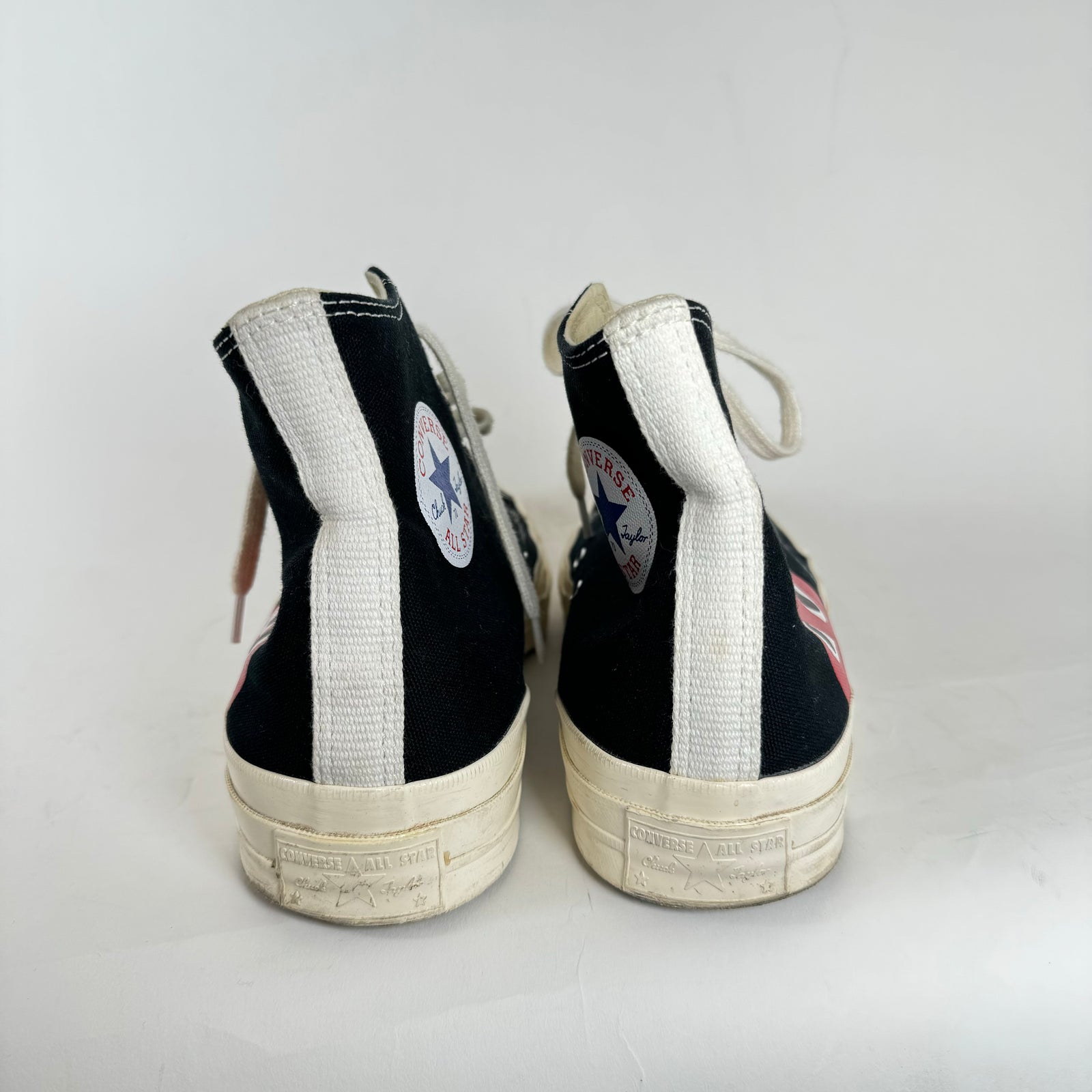 CDG Play Heart Converse Black Size 10