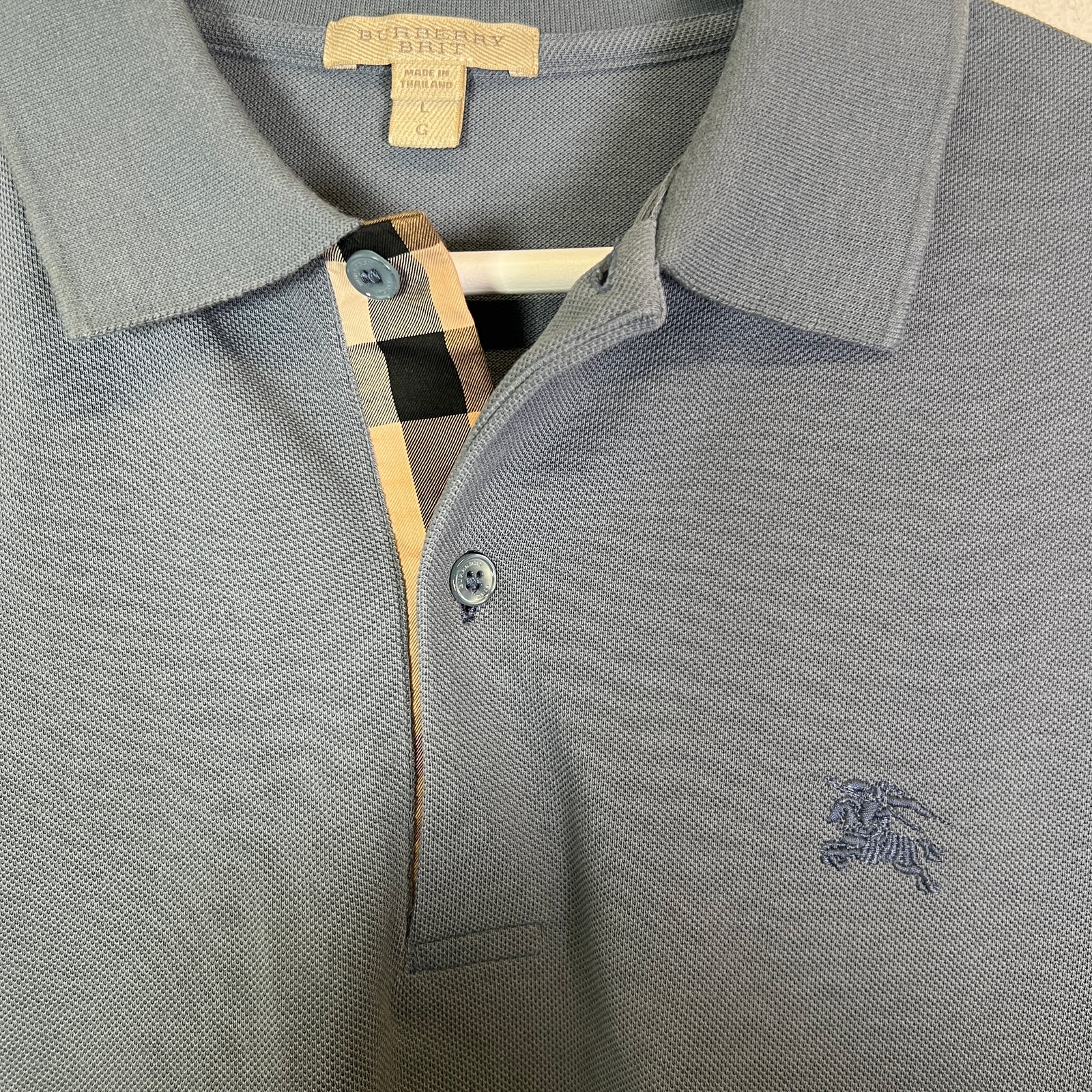 Burberry Brit Grey Check Polo Shirt
