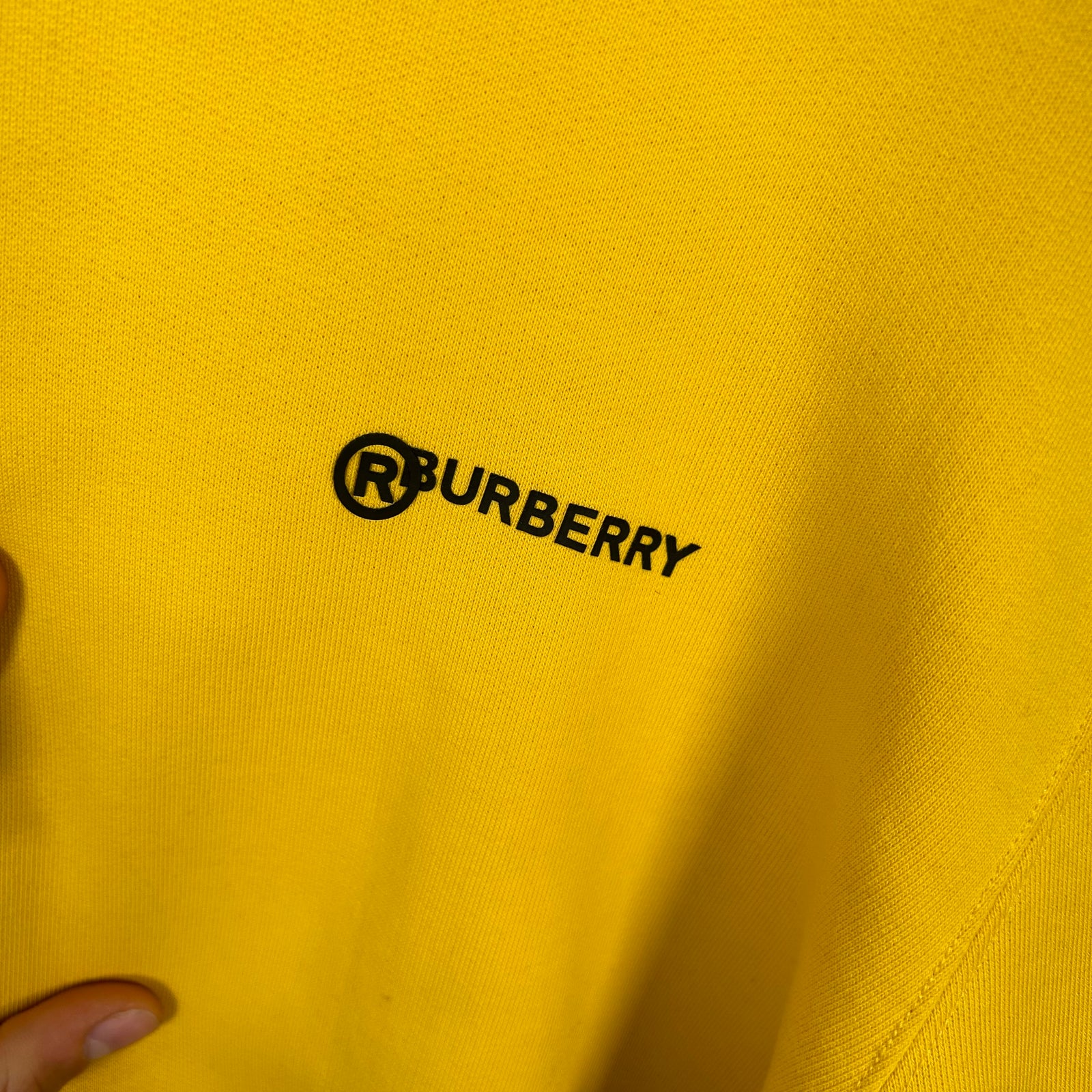 Burberry Yellow 'Location' Hoodie Size XL