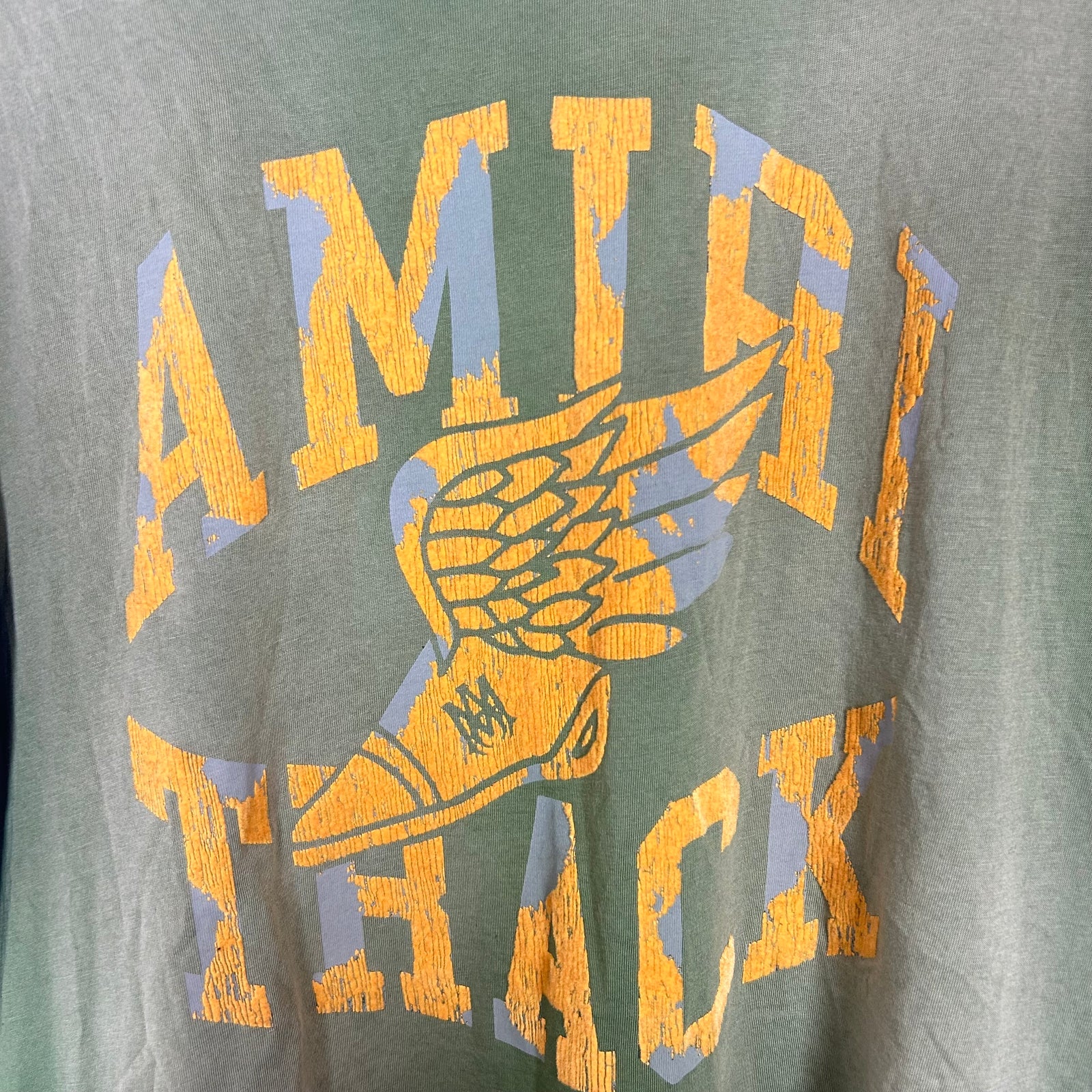 Amiri Green/Yellow Track T-shirt Size L