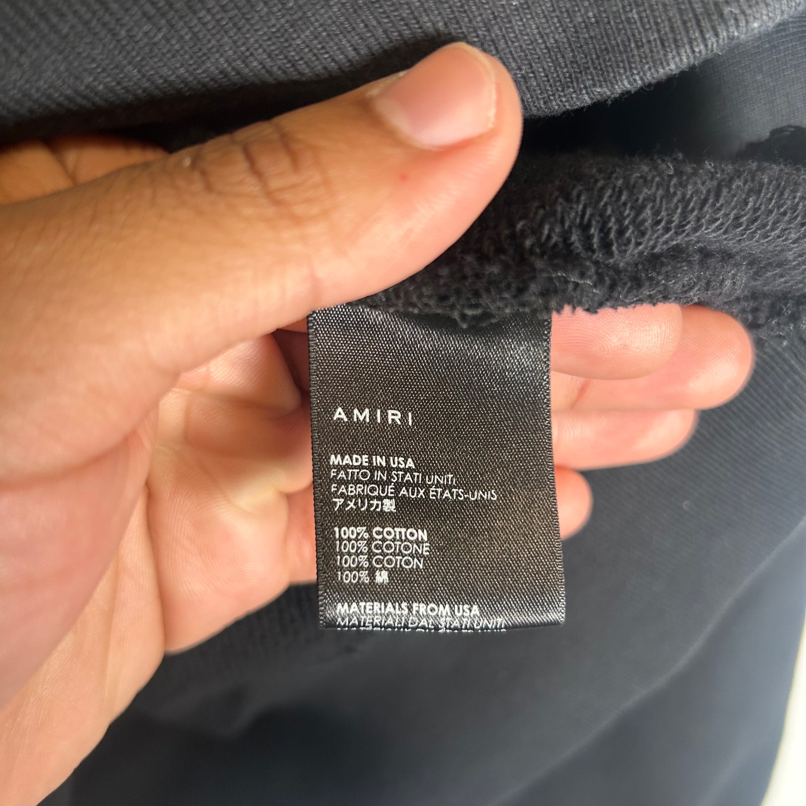 Amiri Black MA Core Hoodie Size S