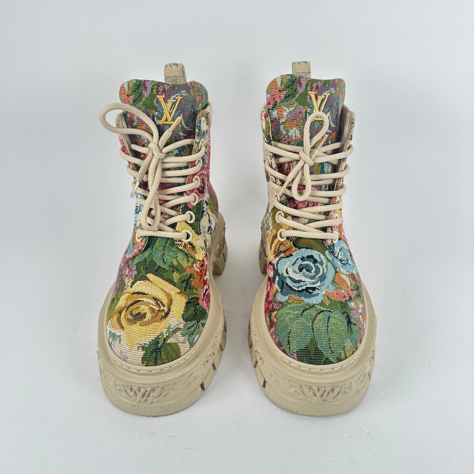 Louis Vuitton Canvas Baroque Ranger Boot Size 7