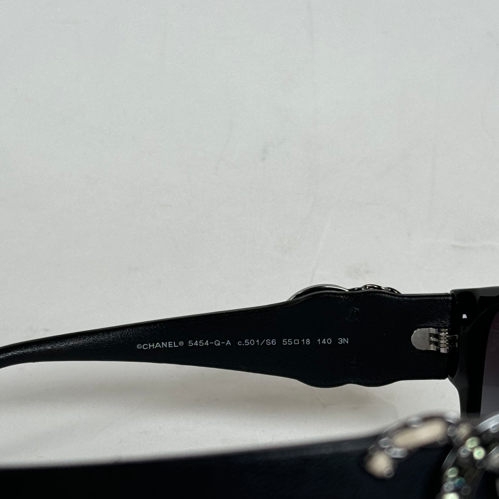 Chanel Lambskin Crystal CC Sunglasses