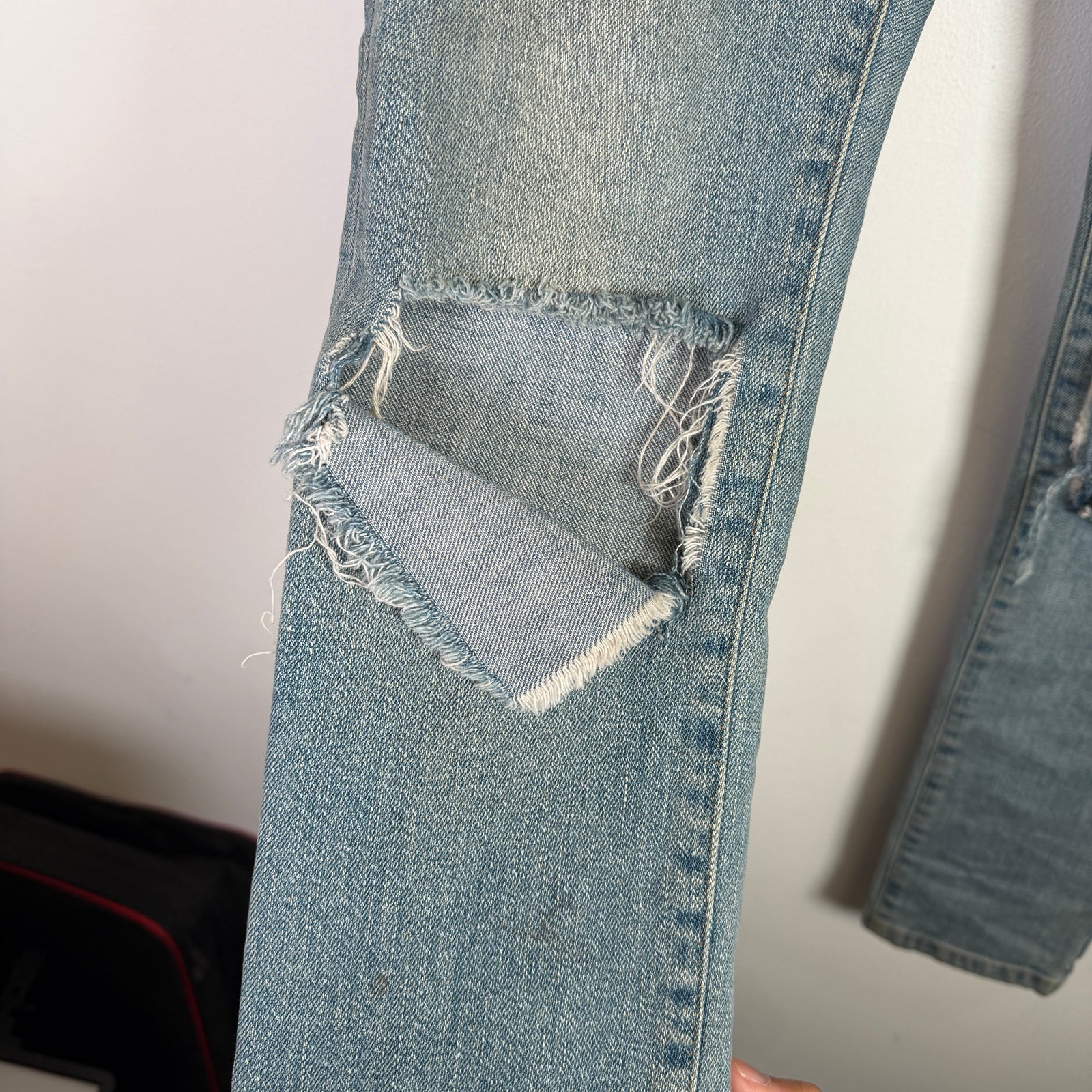 Saint Laurent SS15 D03 Mudwash Distressed Denim Jeans