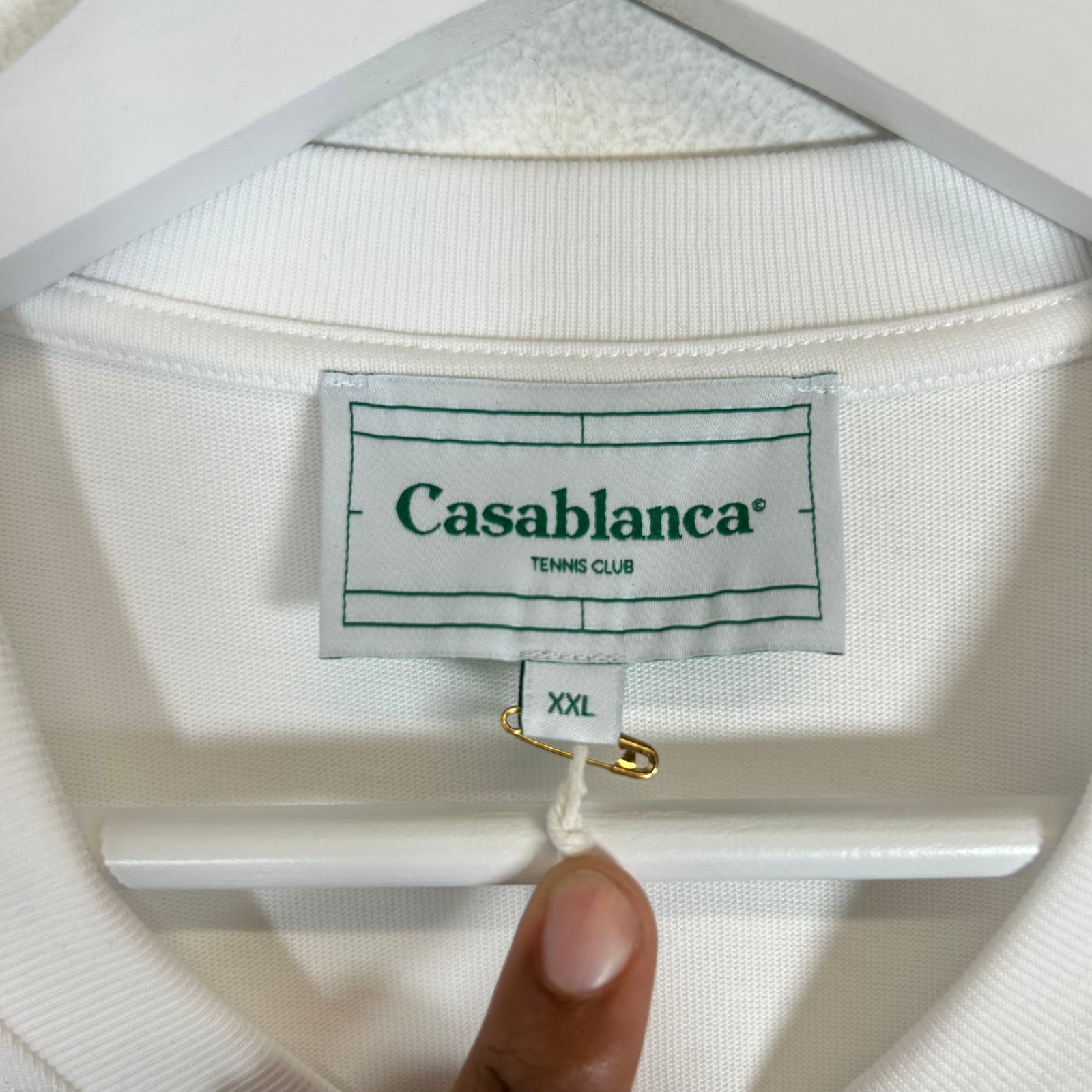Casablanca White Tennis Club T-shirt Size XXL