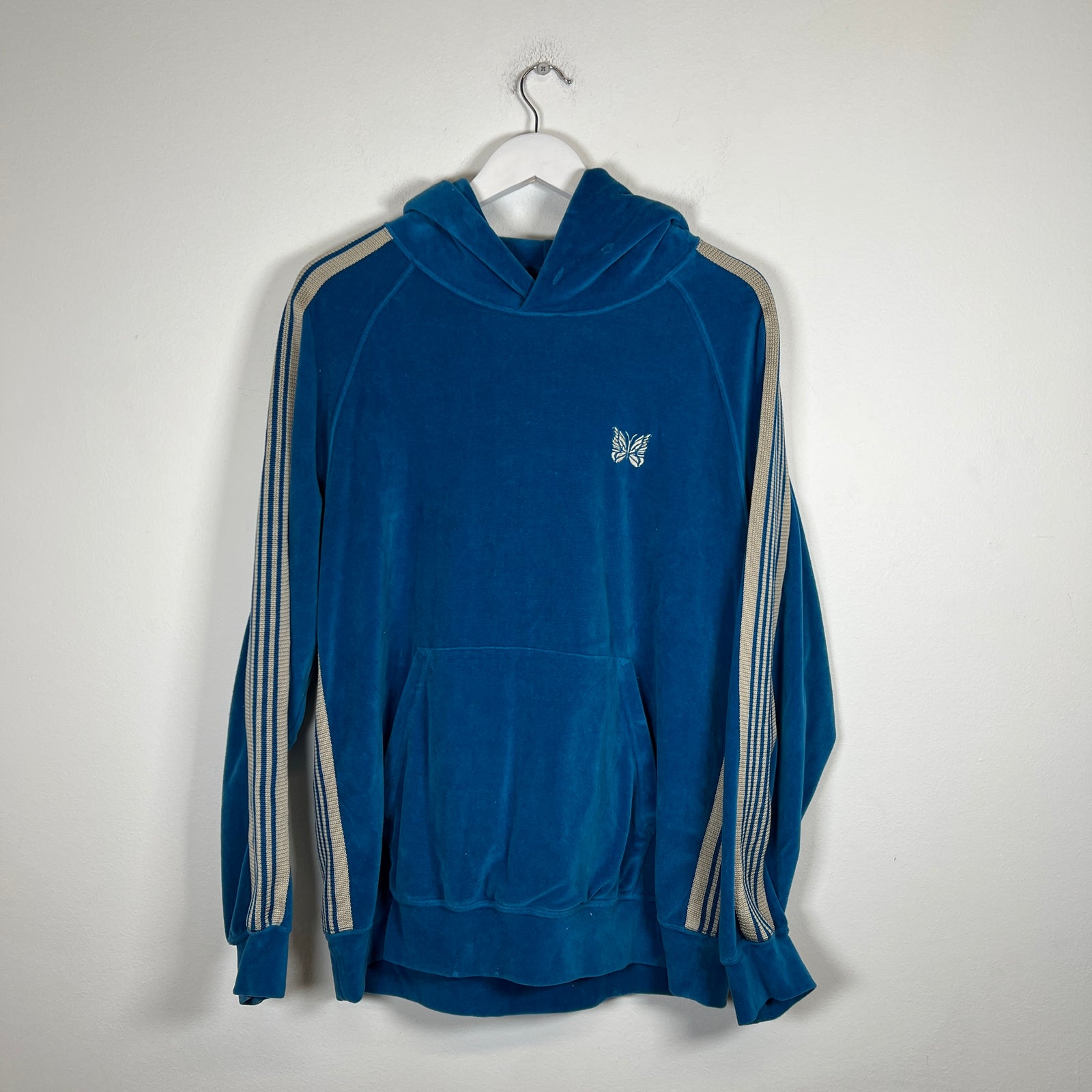 Needles Blue Velour Track Hoodie Size M